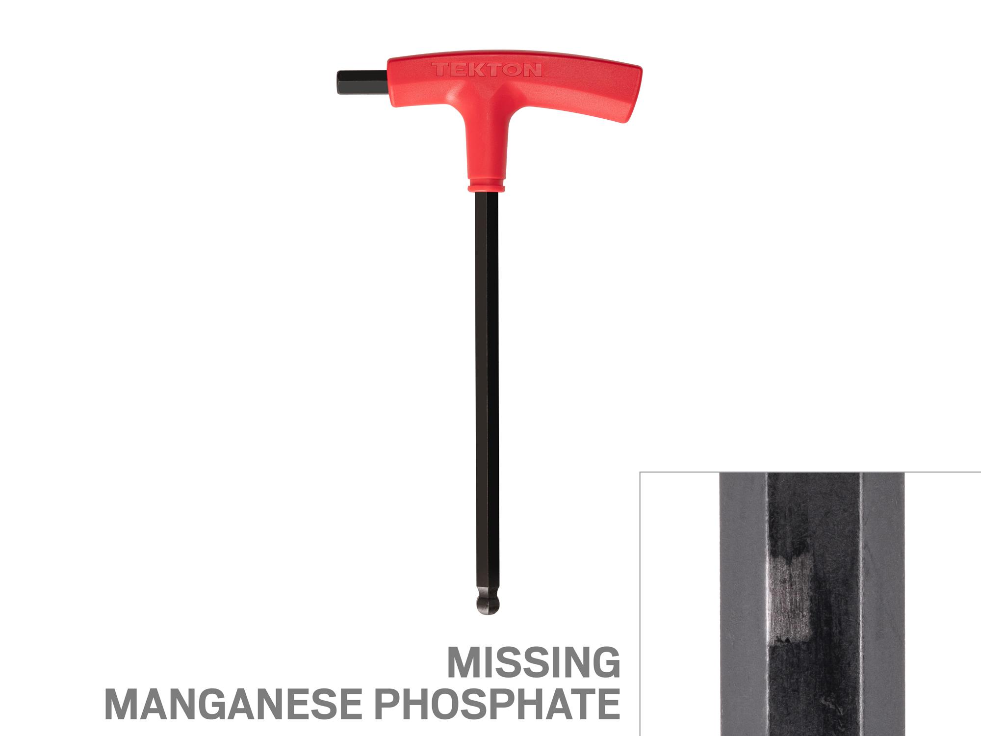 Front view of Tekton t-handle key. Item #X126