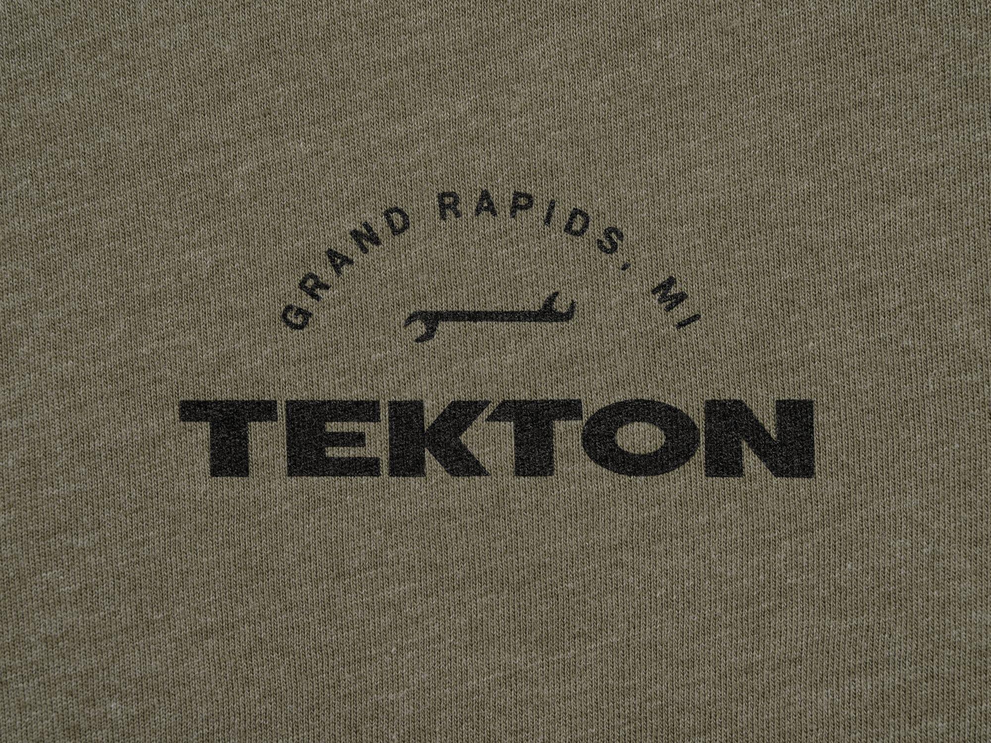Closeup view of Tekton tee. Item #0