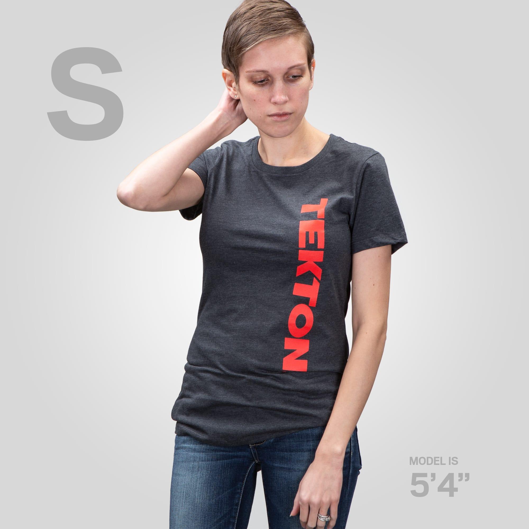 Front view of heather-gray Tekton tee. Item #APG32011