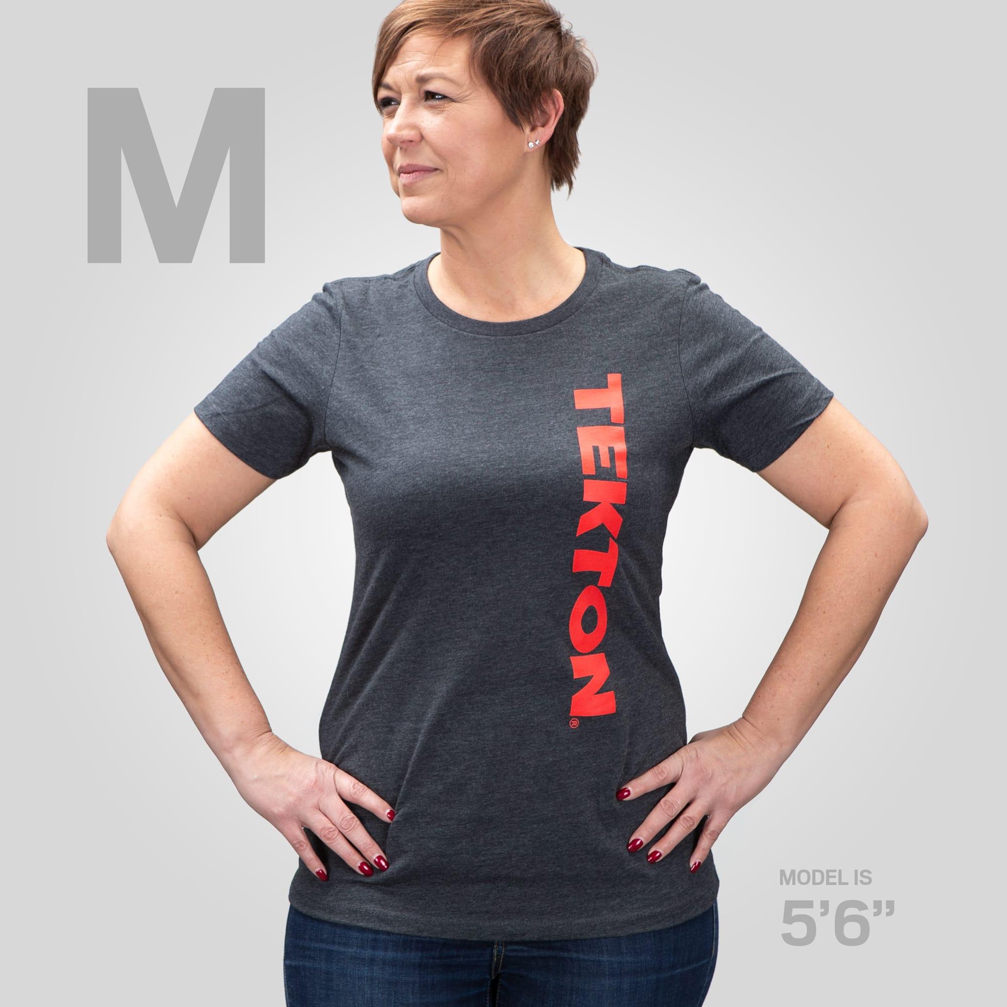Front view of heather-gray Tekton tee. Item #APG32012