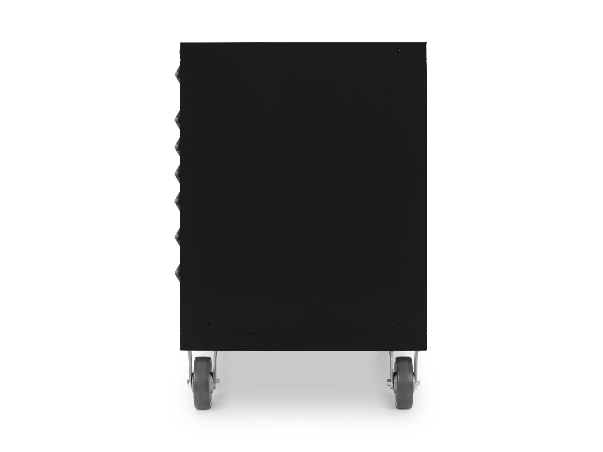 Second side view of black Tekton tool cabinet. Item #OCL33100