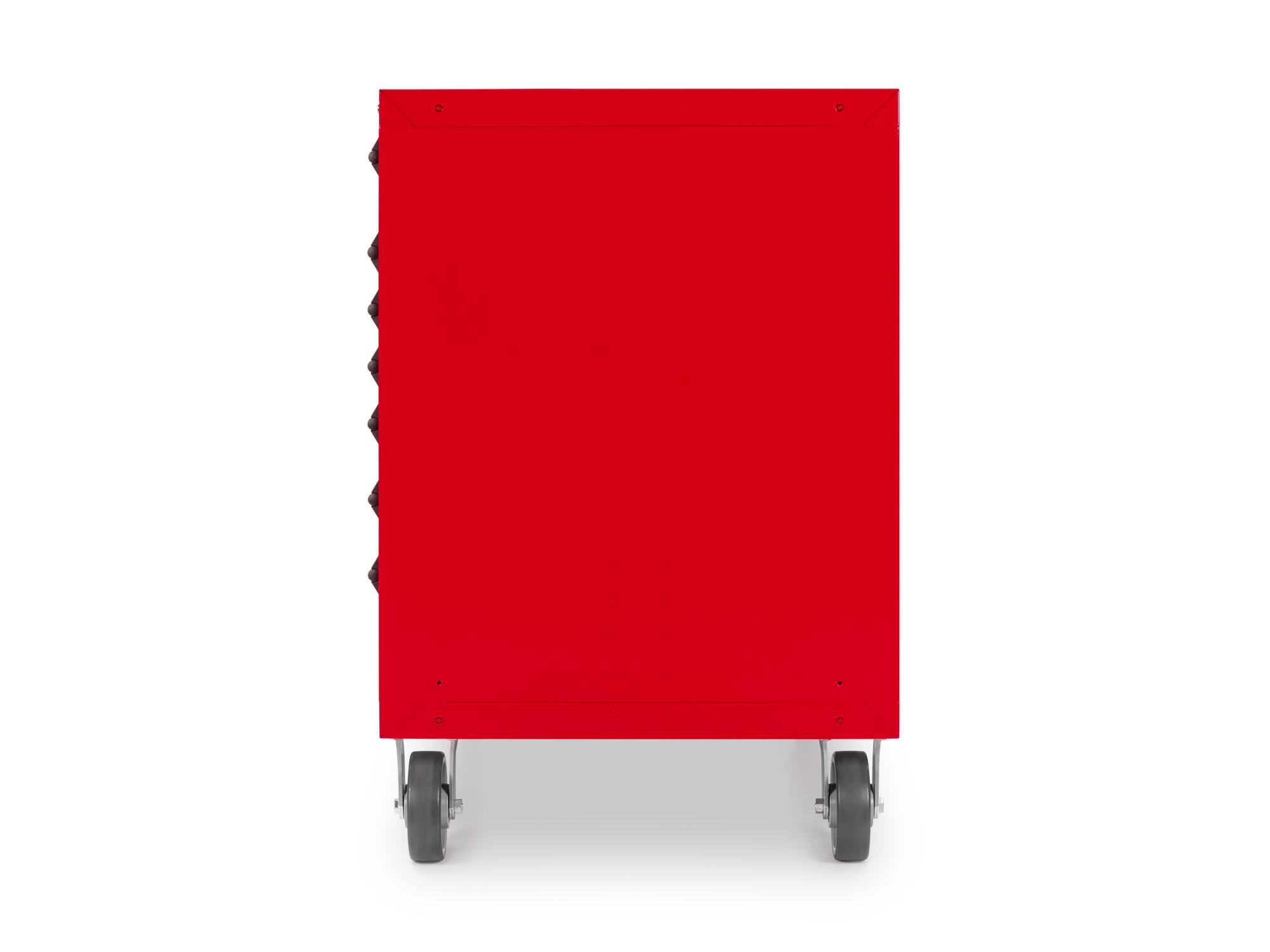 Second side view of red Tekton tool cabinet. Item #OCL33200