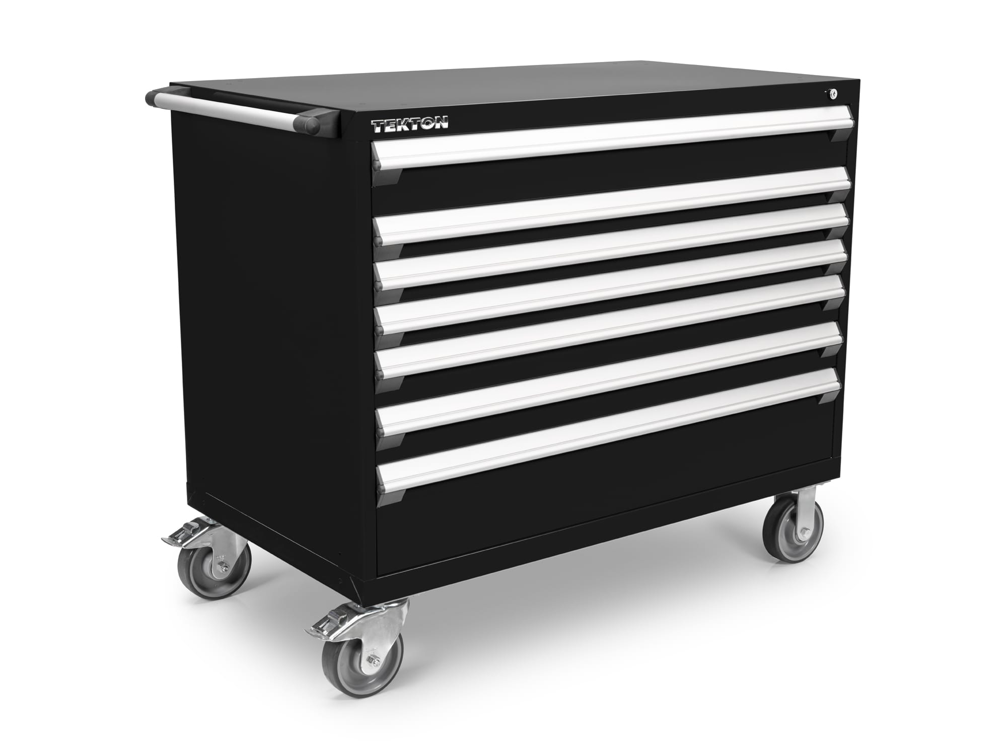 Our mid-sized rolling tool cabinet features 7 full-extension drawers, each with a 400 lb. weight capacity. Made in North America. 90-Day Trial. OCL43100.