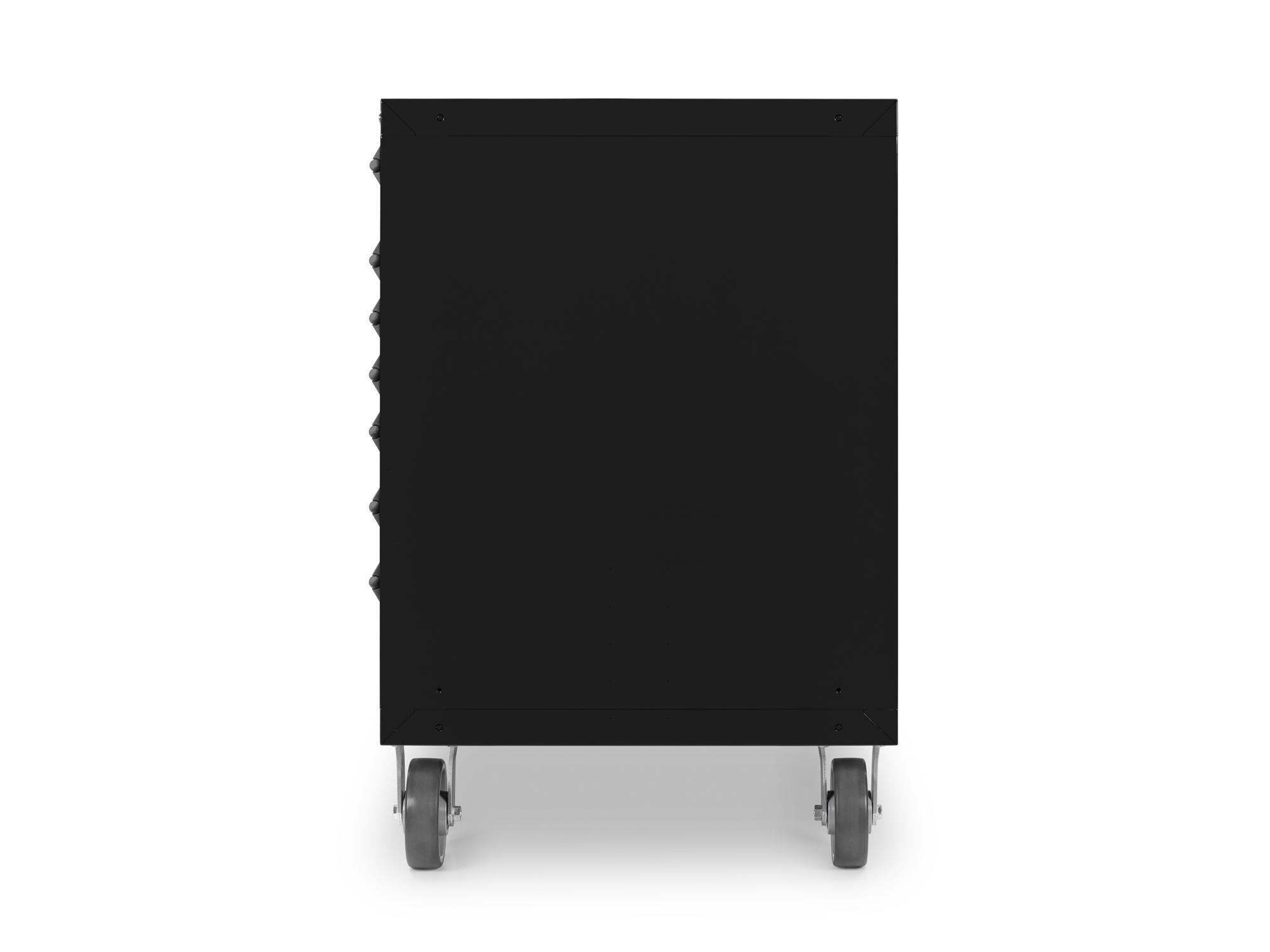 Second side view of black Tekton tool cabinet. Item #OCL43100