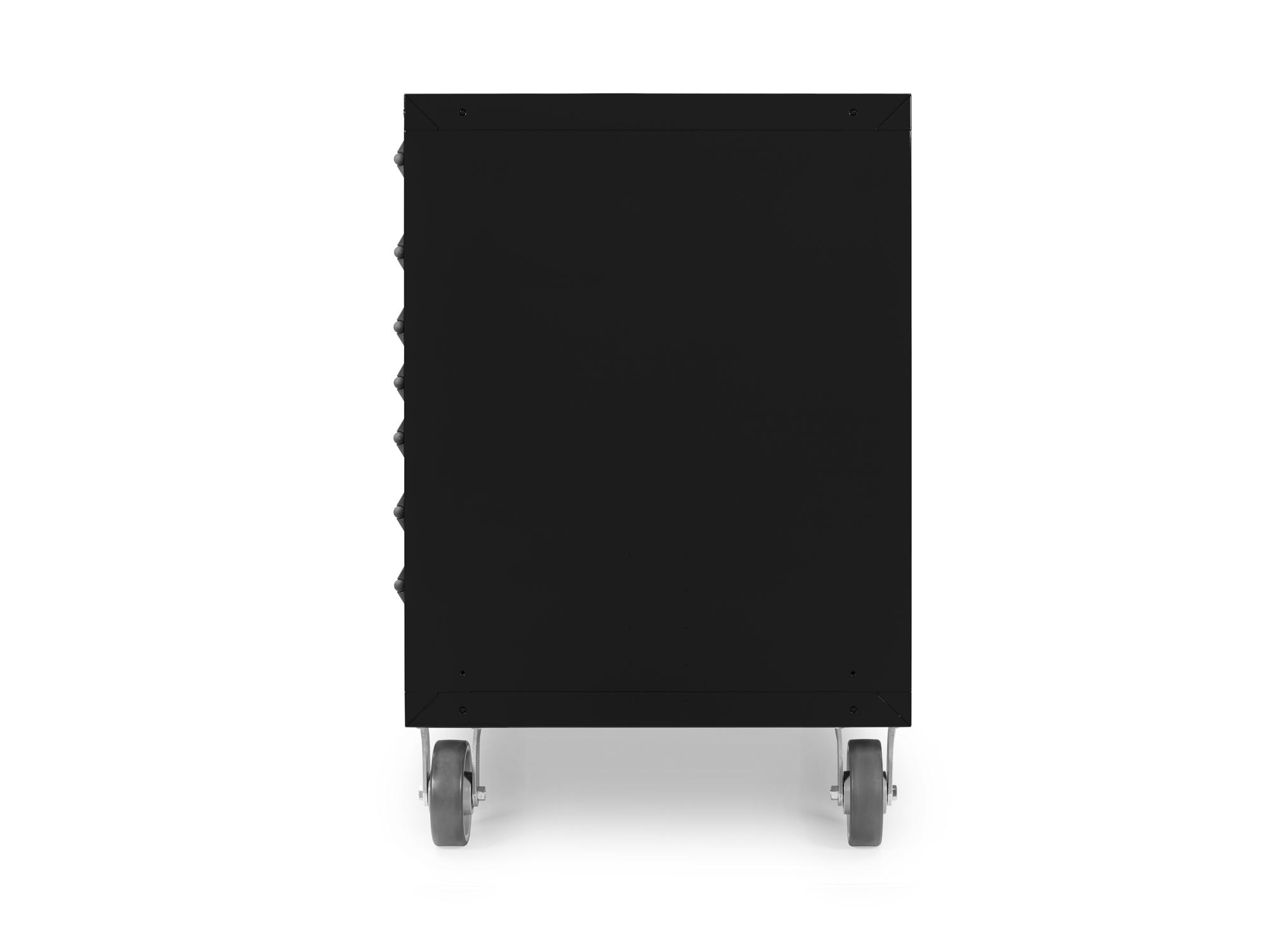 Second side view of black Tekton tool cabinet. Item #OCL43102