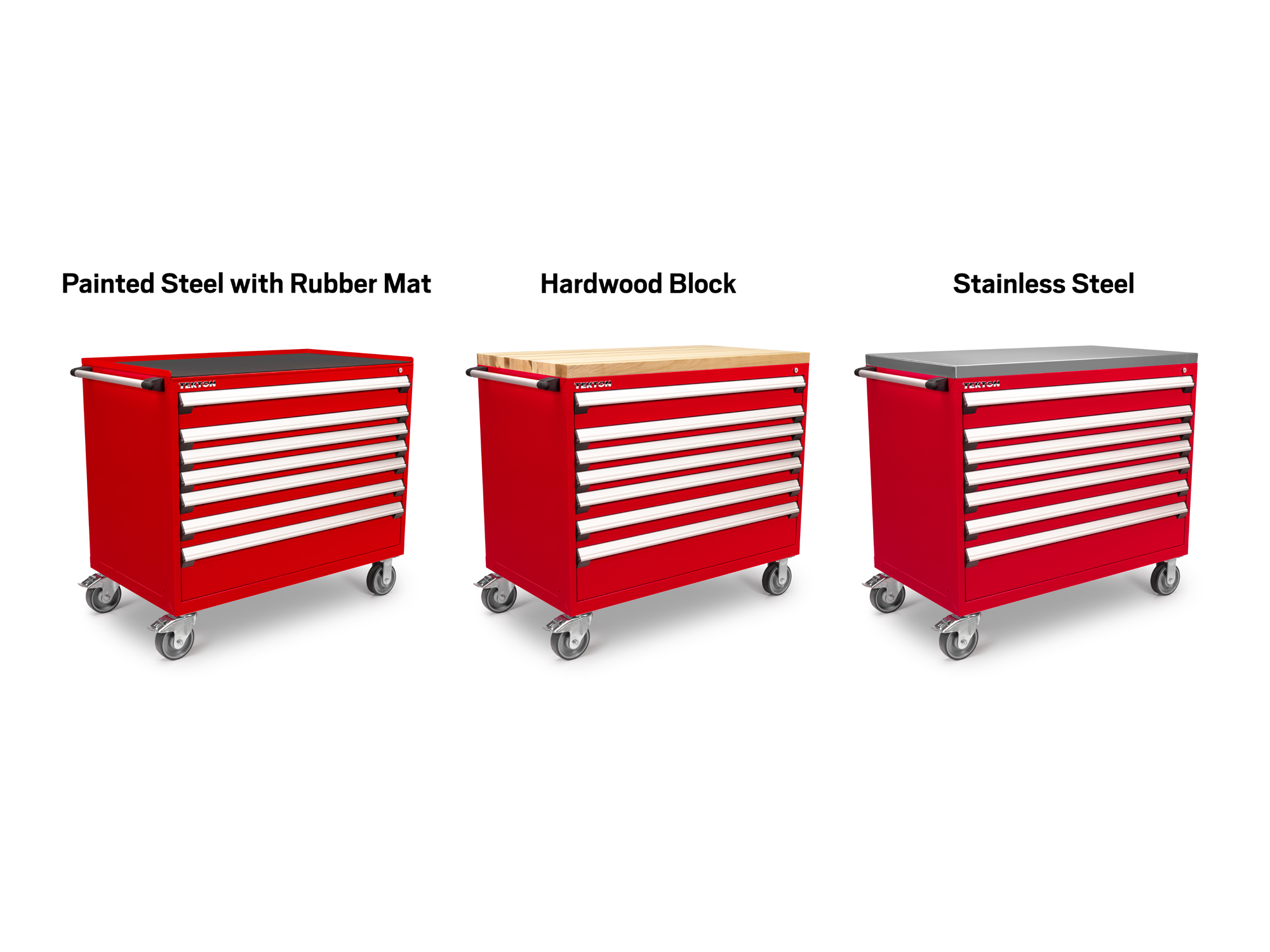 TEKTON 7-Drawer Tool Cabinet, Red (48 W x 27 D x 41.5 H in.)