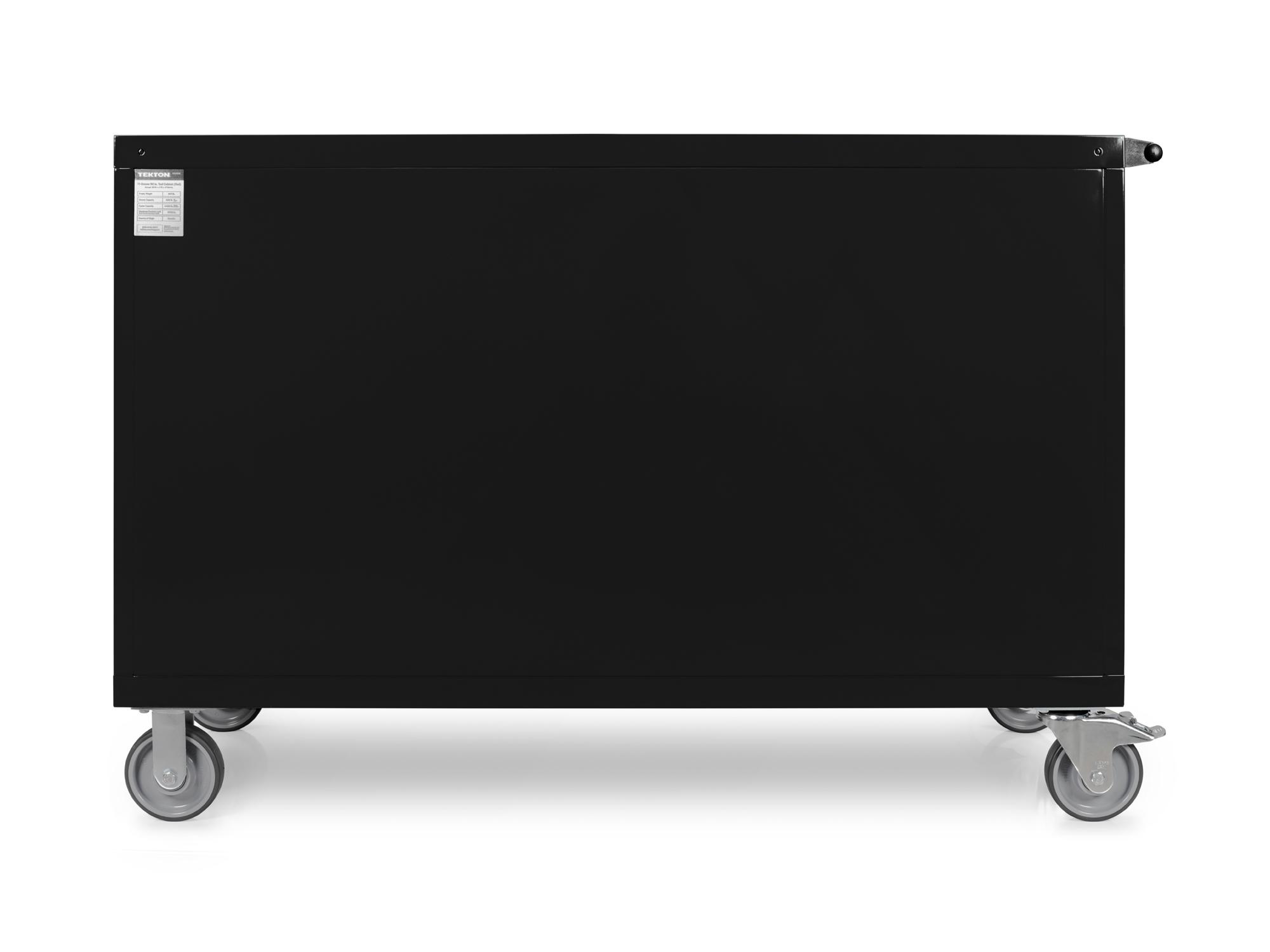 Back view of black Tekton tool cabinet. Item #OCL63102