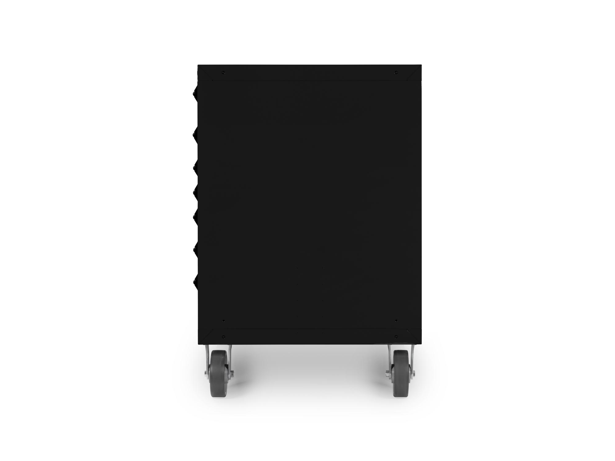 Second side view of black Tekton tool cabinet. Item #OCL63102