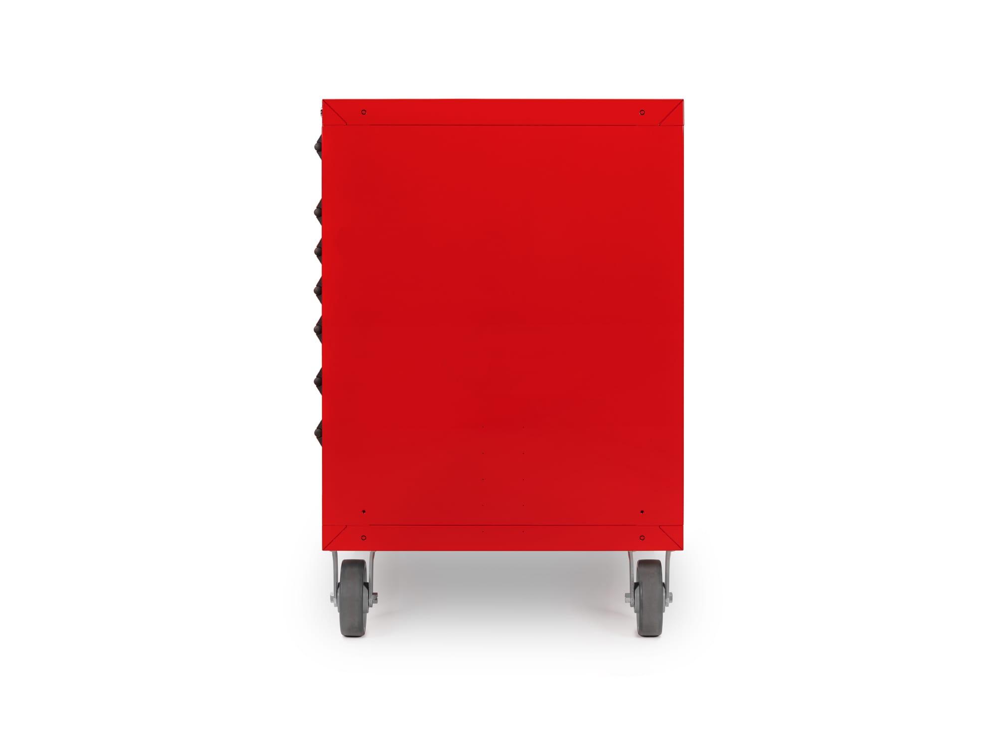 Second side view of red Tekton tool cabinet. Item #OCL63200