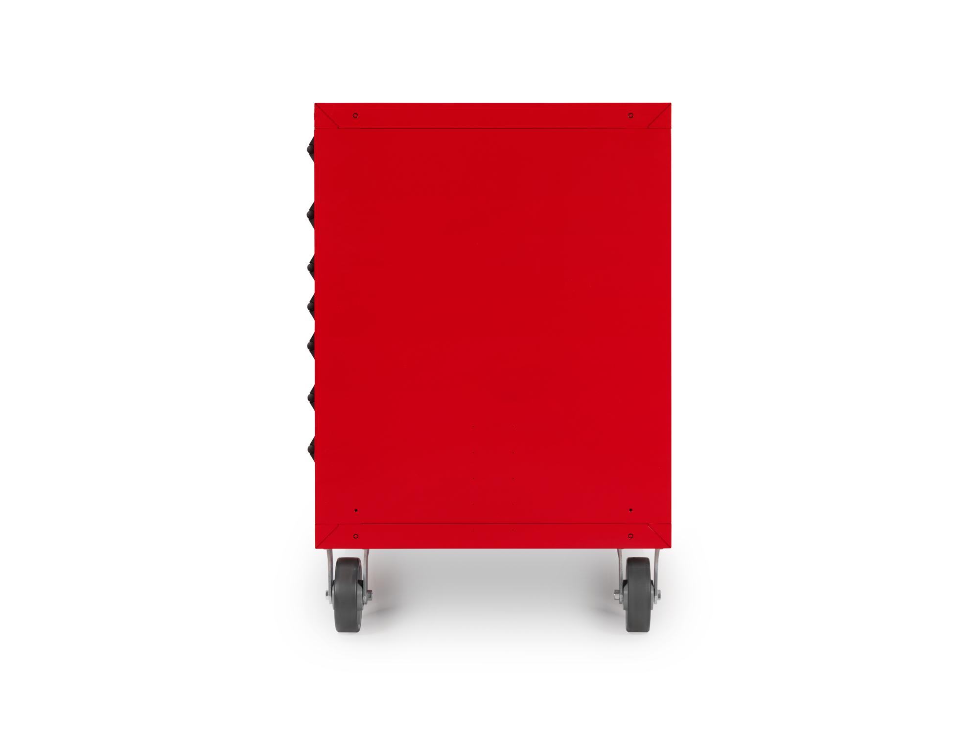 Second side view of red Tekton tool cabinet. Item #OCL63202