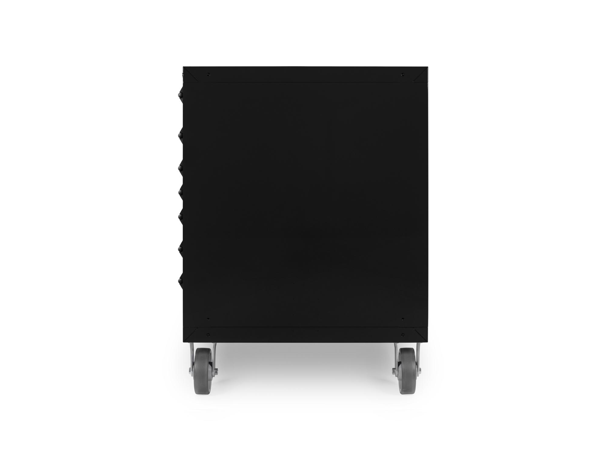 Second side view of black Tekton tool cabinet. Item #OCL64100