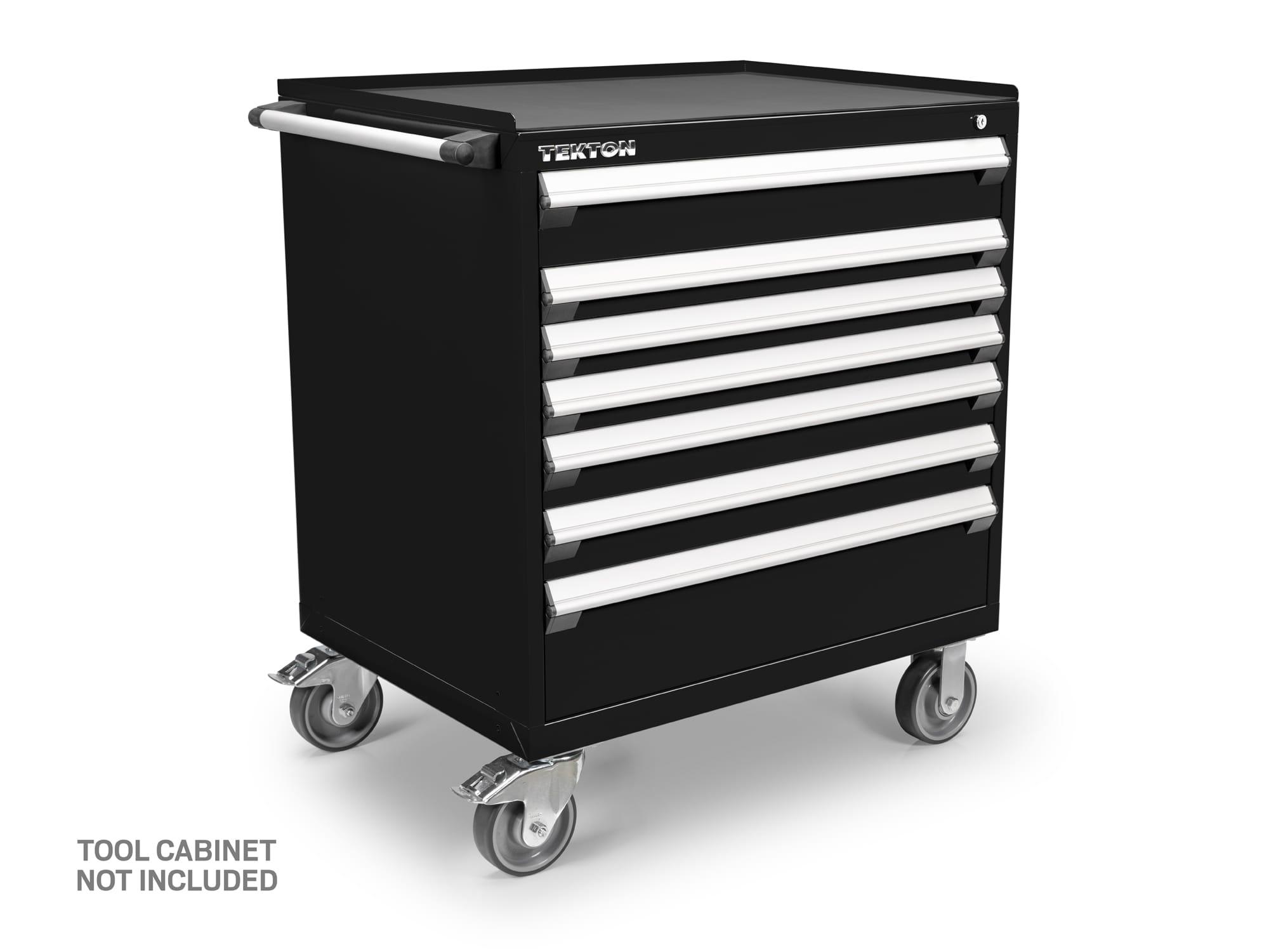 Tekton black tool only tool cabinet top shown on a tool cabinet. Cabinet not included. Item #OCT33110