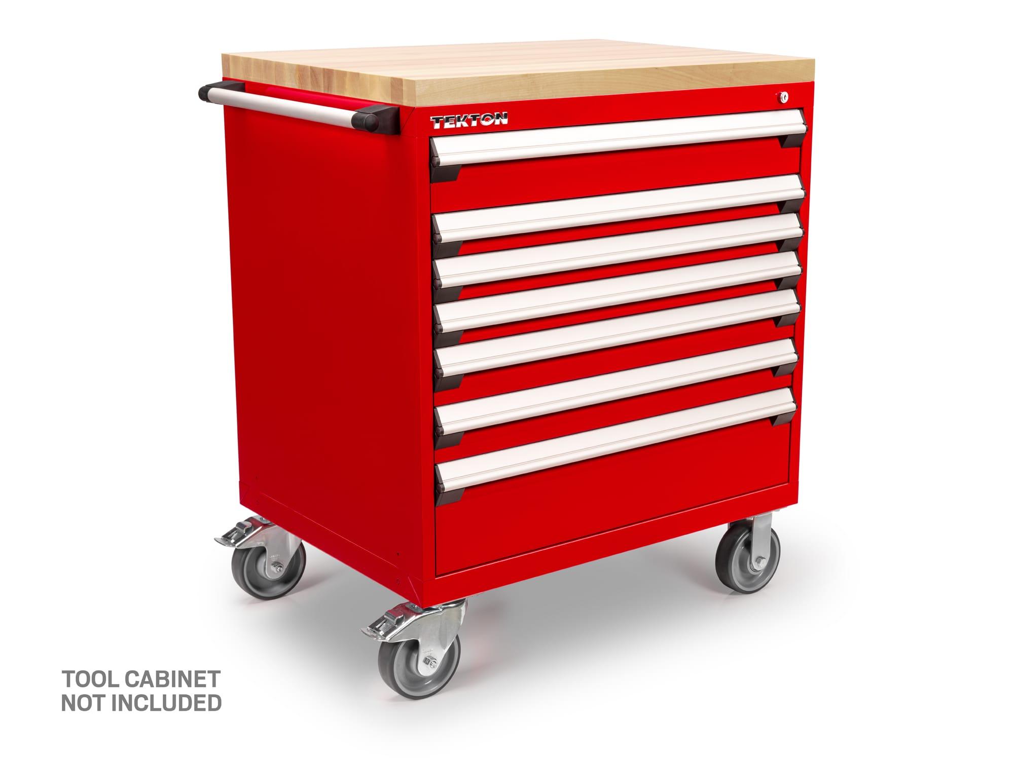 Tekton tool only tool cabinet top shown on a tool cabinet. Cabinet not included. Item #OCT33400