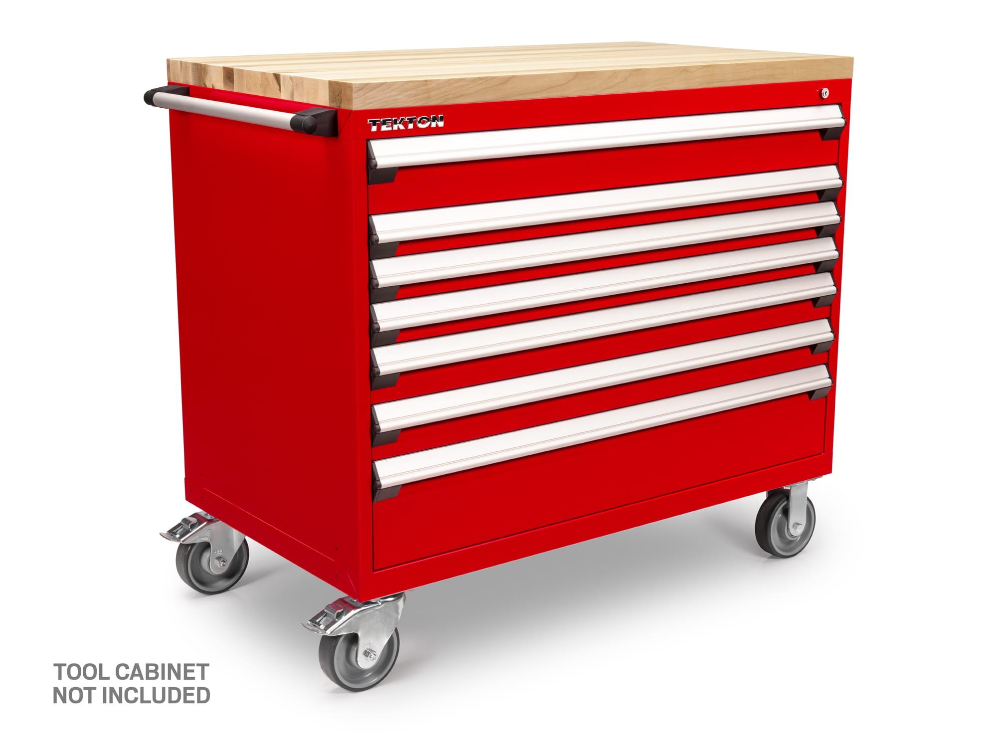 Tekton tool only tool cabinet top shown on a tool cabinet. Cabinet not included. Item #OCT43400
