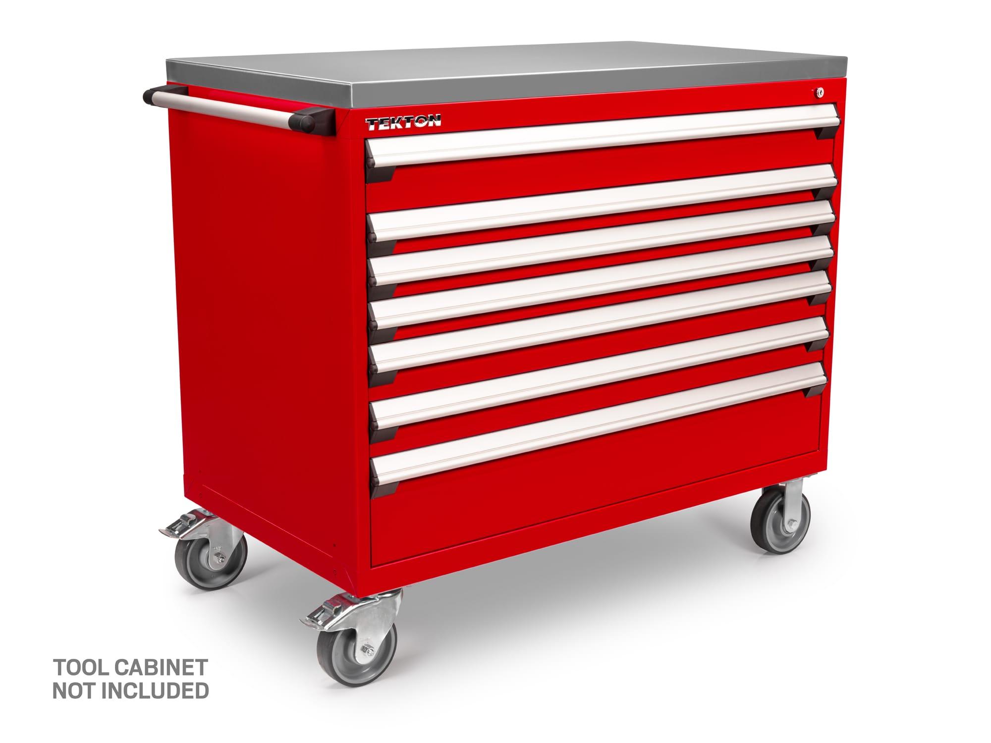 Tekton tool only tool cabinet top shown on a tool cabinet. Cabinet not included. Item #OCT43700
