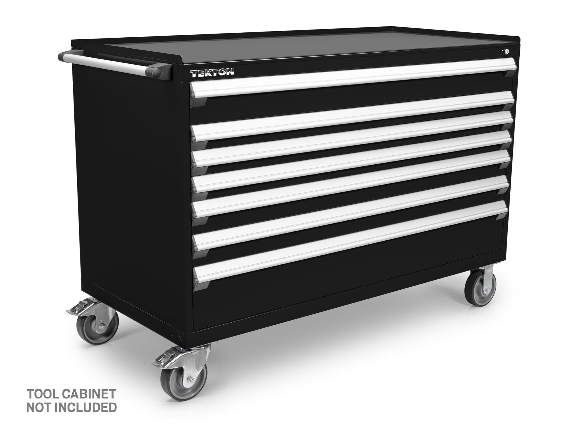 Tekton black tool only tool cabinet top shown on a tool cabinet. Cabinet not included. Item #OCT63110