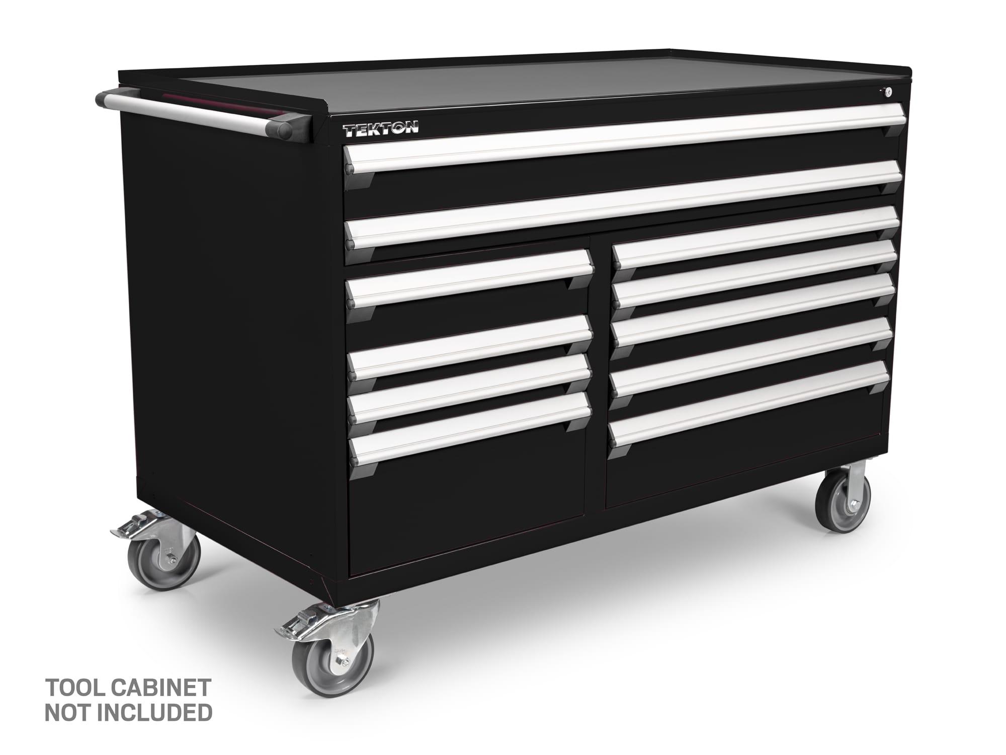 Tekton black tool only tool cabinet top shown on a tool cabinet. Cabinet not included. Item #OCT64110
