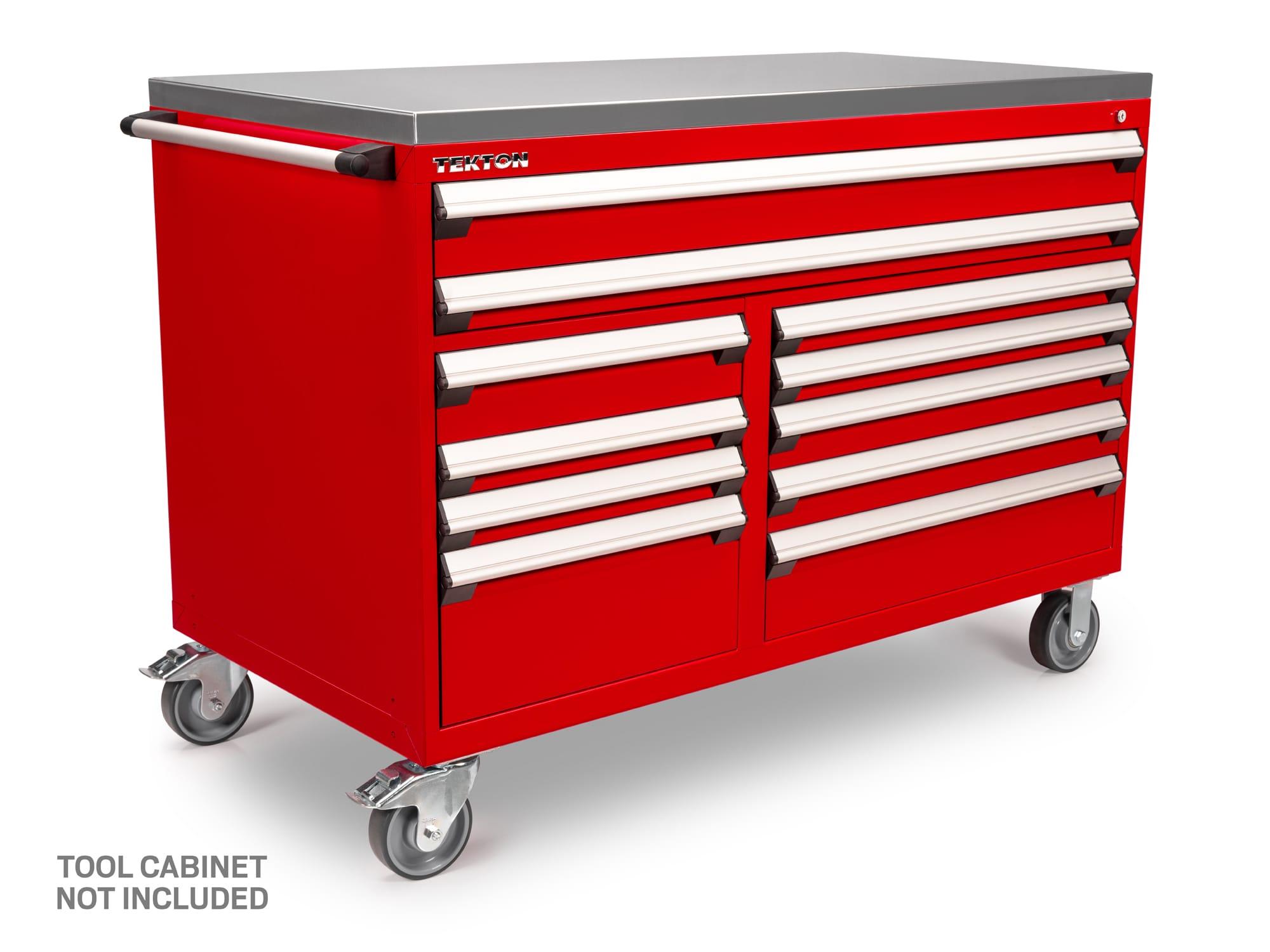 Tekton tool only tool cabinet top shown on a tool cabinet. Cabinet not included. Item #OCT64700