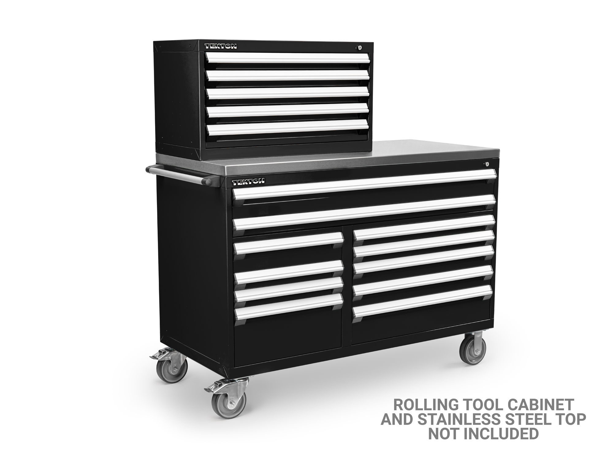 Upper tool cabinets feature five full-extension drawers, each with a 400 lb. weight capacity. Made in Canada. OCU30101.