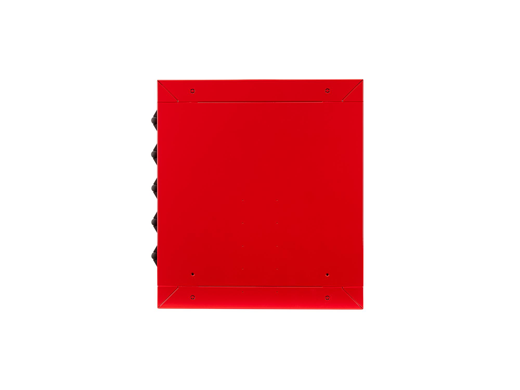 Second side view of red Tekton tool cabinet. Item #OCU30201