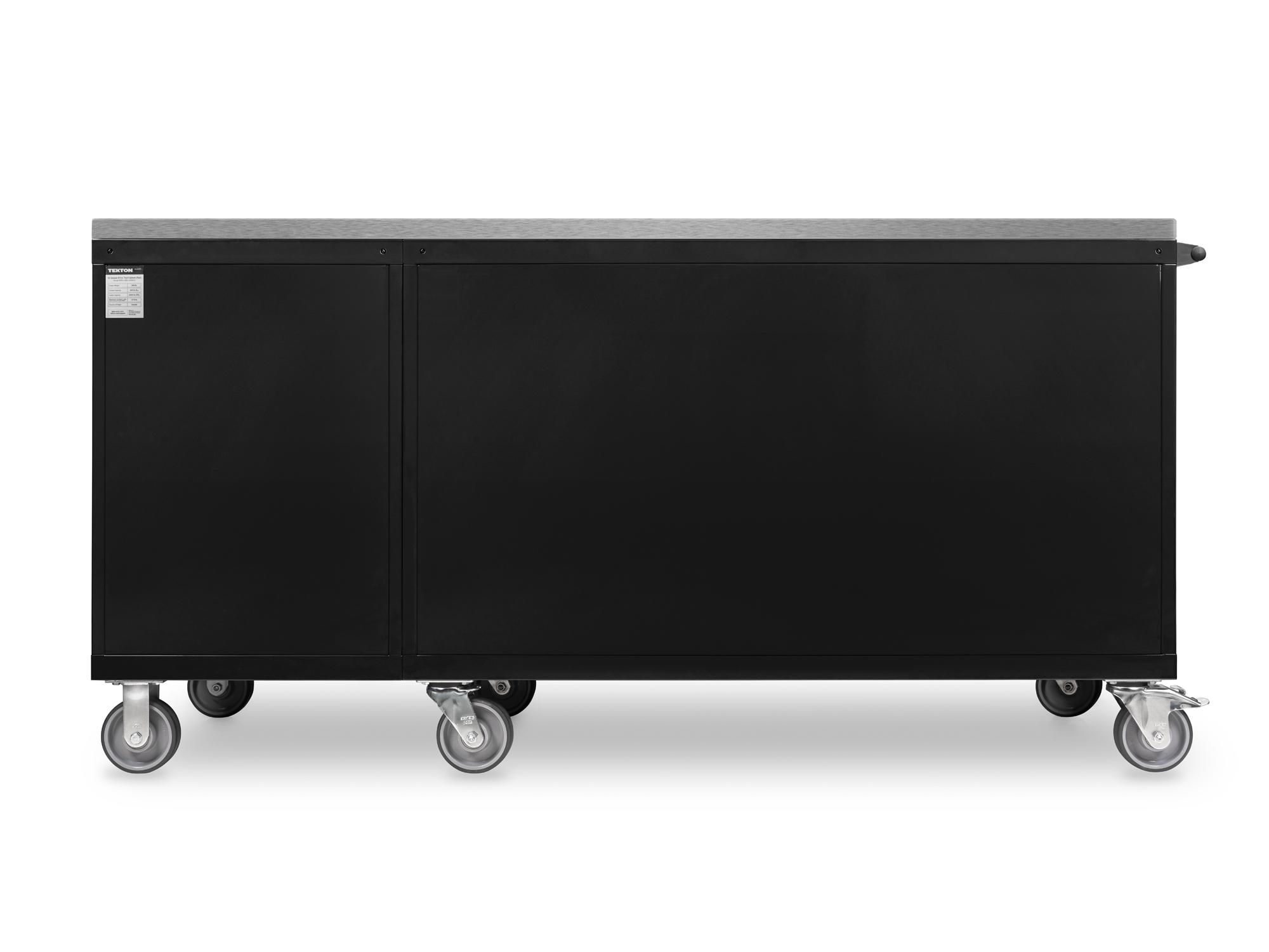 Back view of Tekton black cabinet tool cabinet set. Item #OCC84401