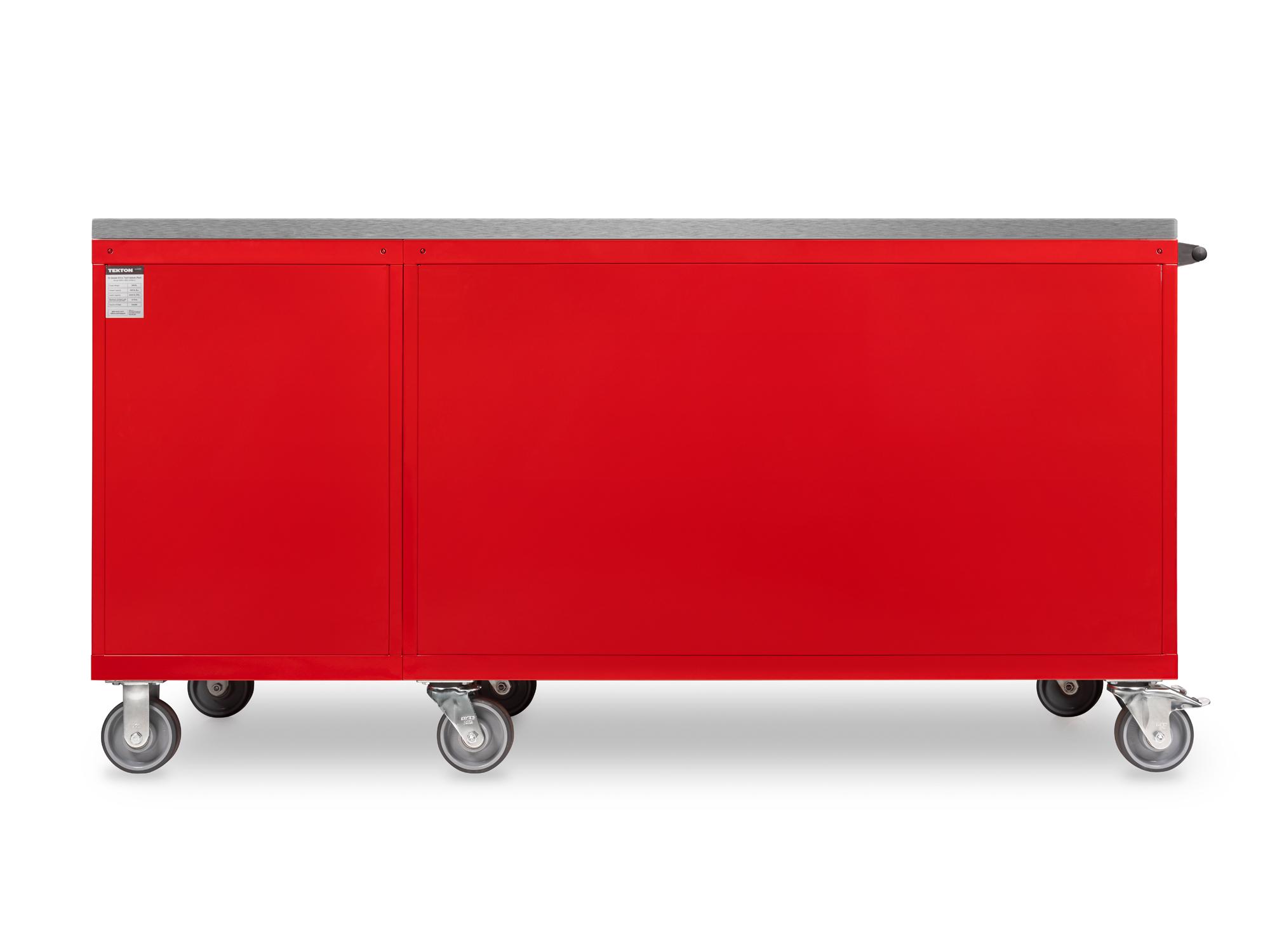 Back view of Tekton red cabinet tool cabinet set. Item #OCC84402