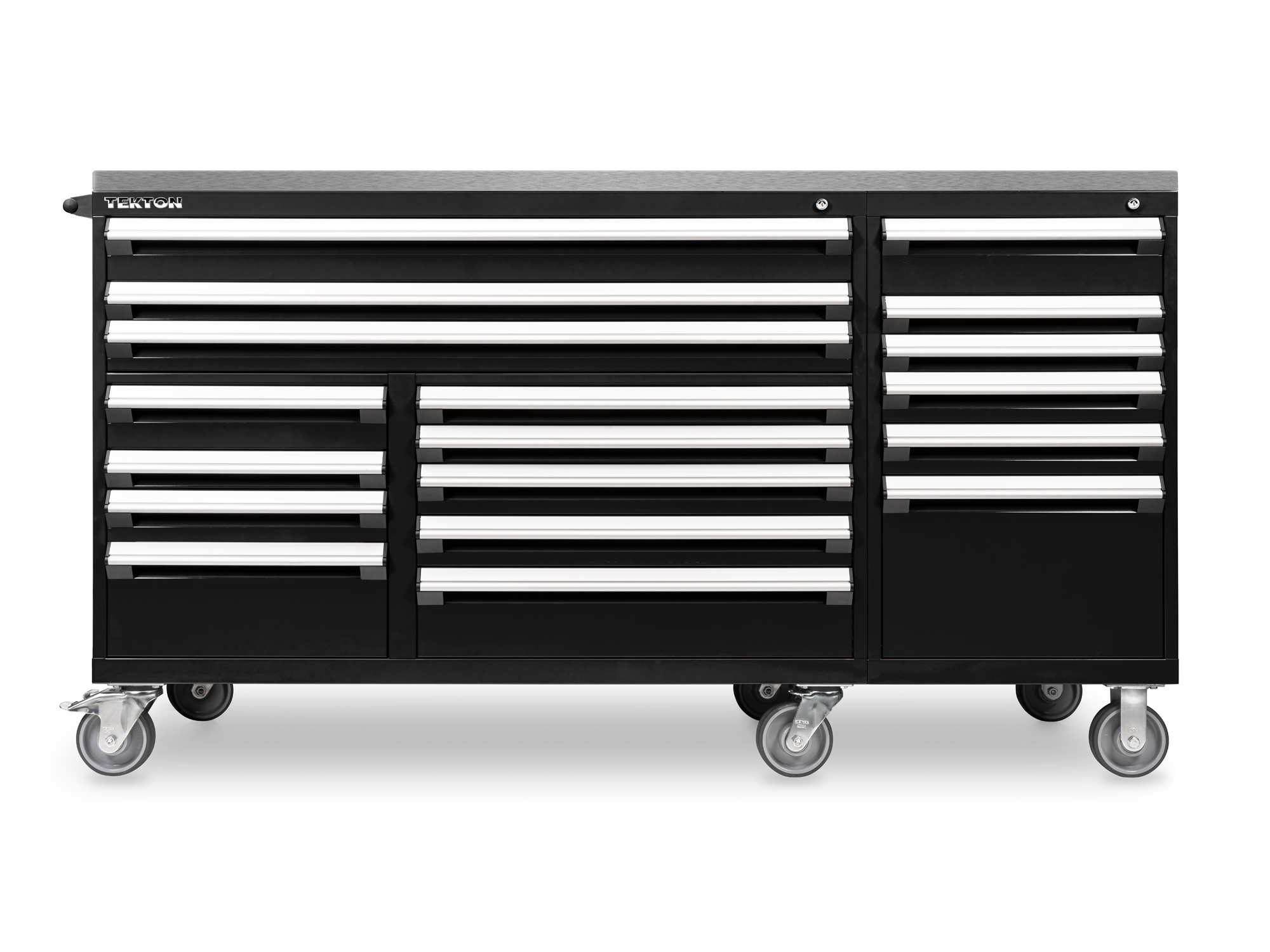 Black 18-Drawer Split Bank Cabinet (84 W x 30 D x 47.2 H in.) | TEKTON