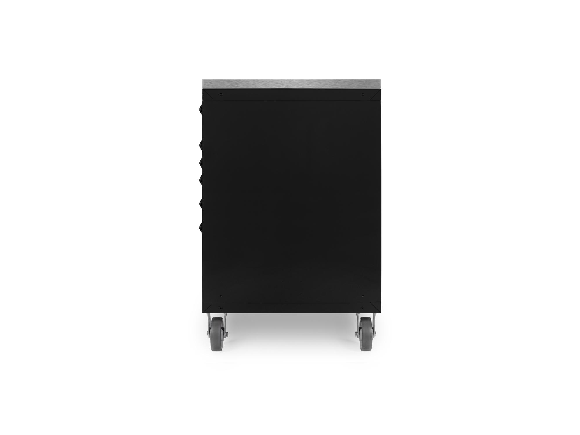 Side view of Tekton black cabinet tool cabinet set. Item #OCC84403