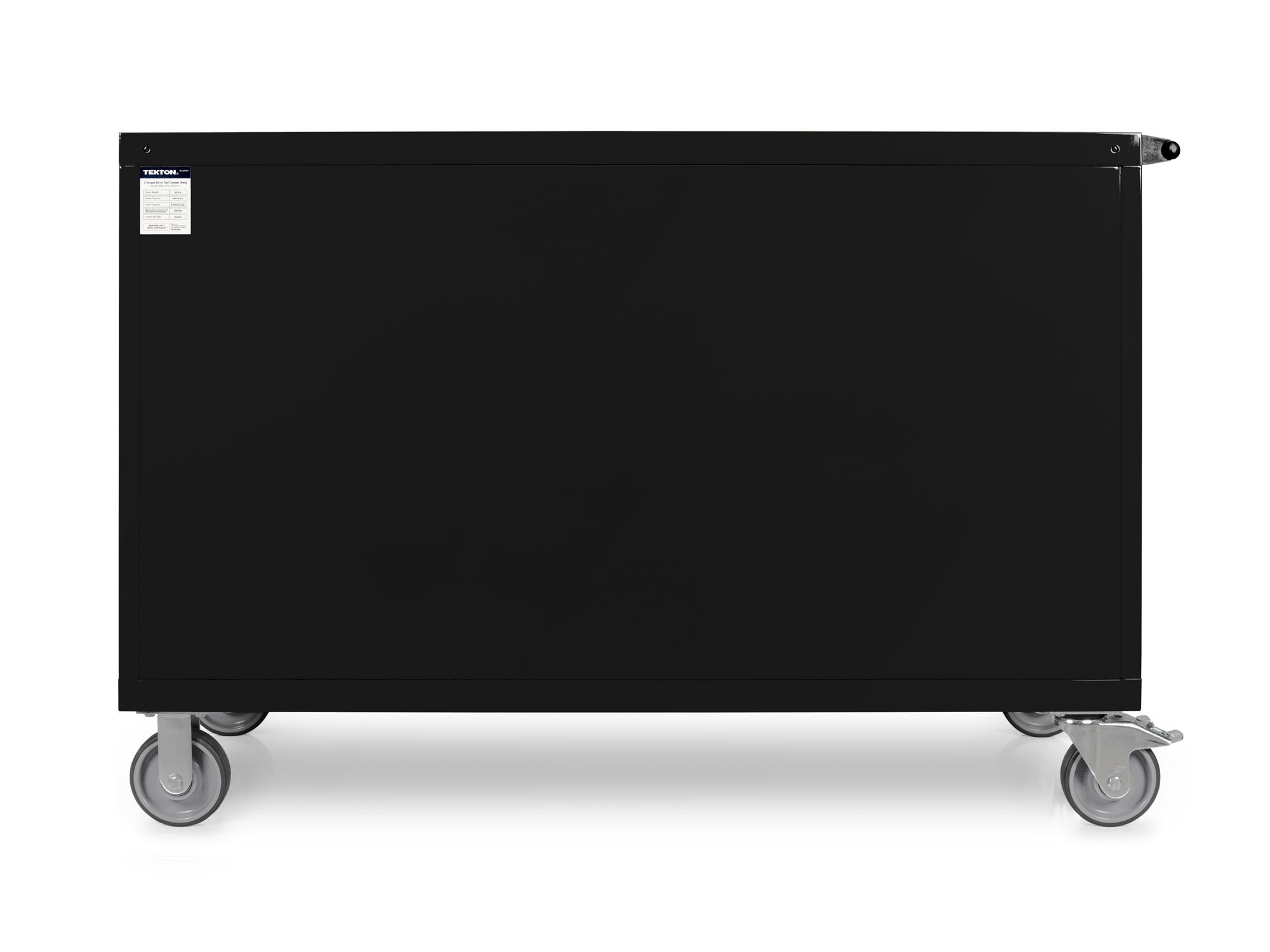 Back view of black Tekton tool cabinet. Item #OCL63100