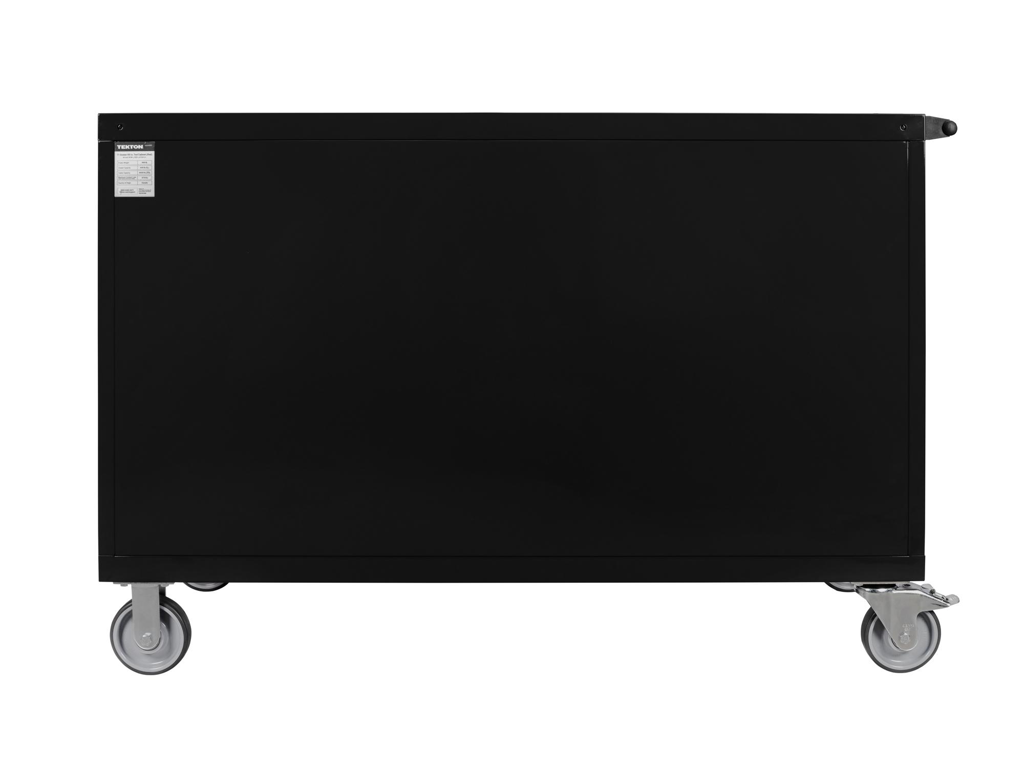Back view of black Tekton tool cabinet. Item #OCL64100
