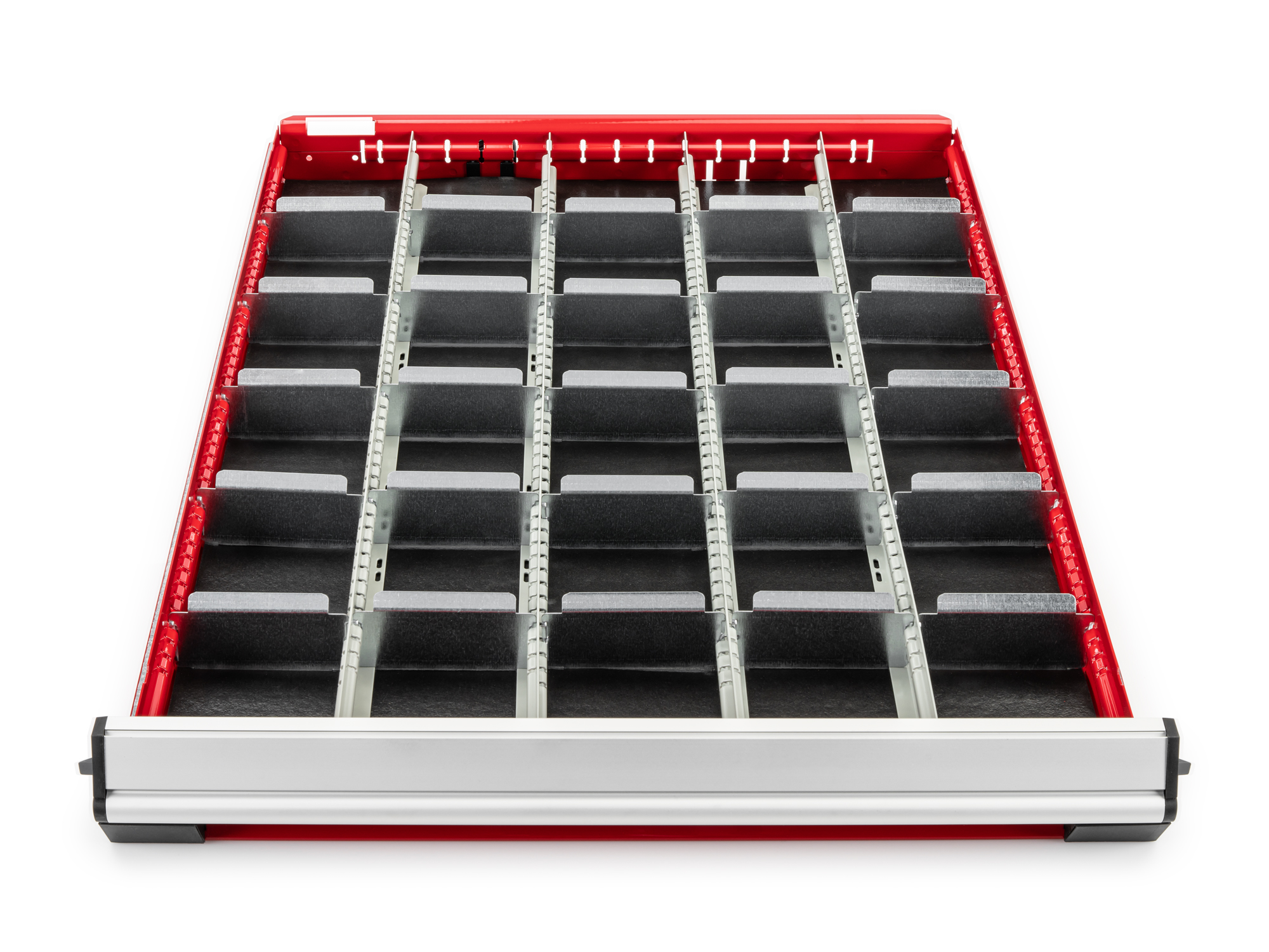 Organize tools and parts into a grid within your tool cabinet drawers using this set of dividers and partitions. OTD90303.