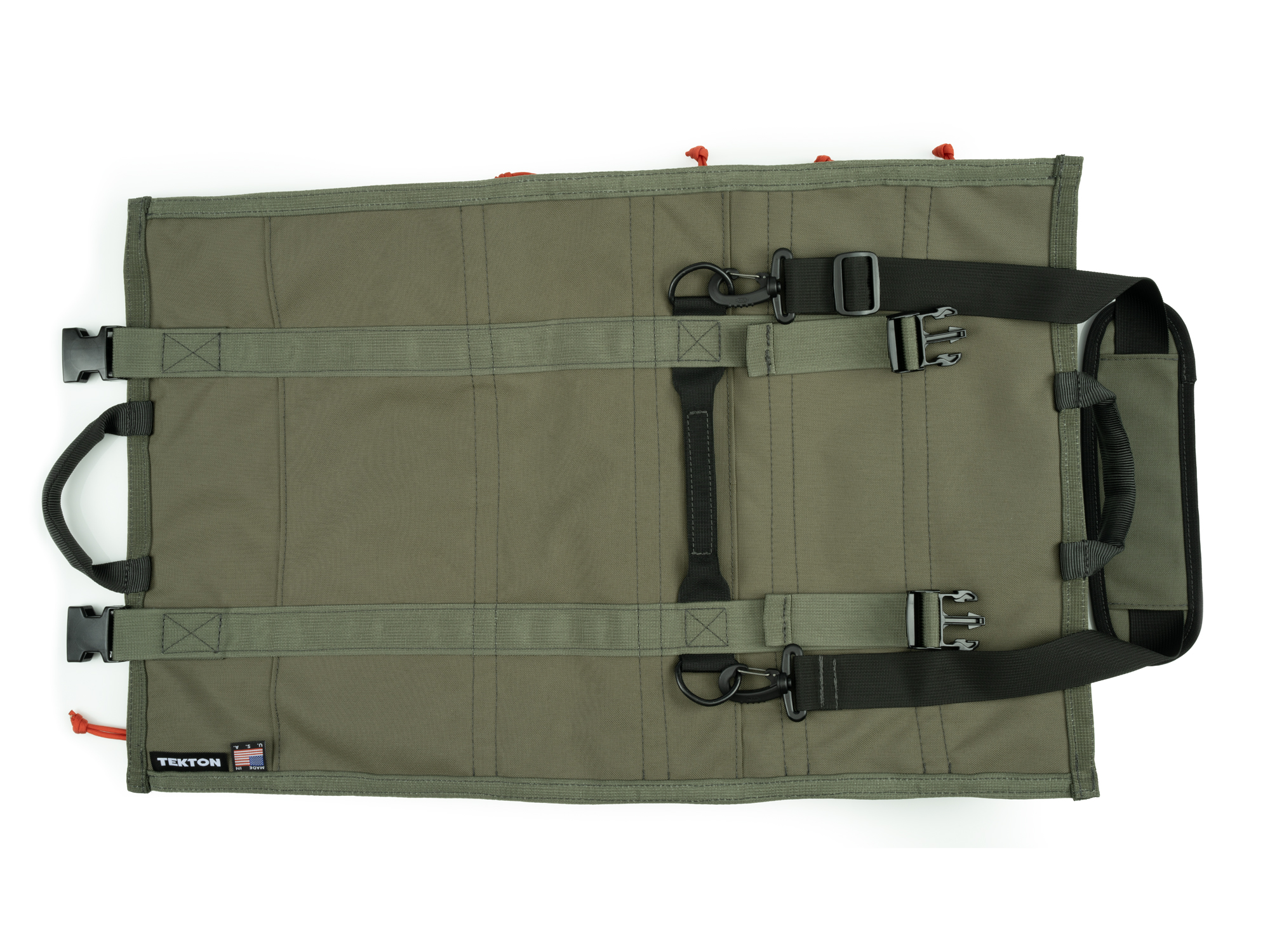 Back view of Tekton pouch ranger-green tool pouch set. Item #EXP00012