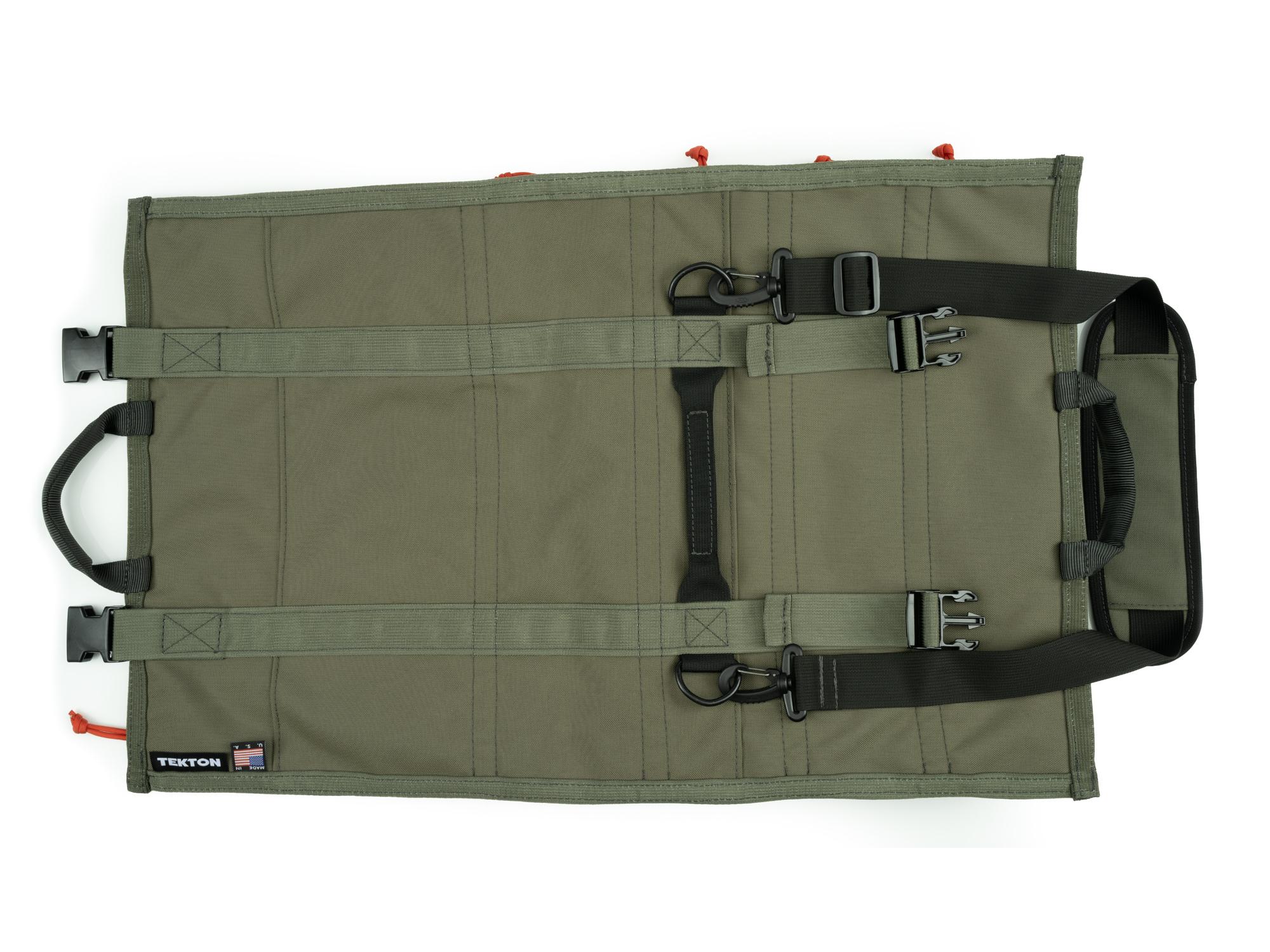 Back view of Tekton pouch ranger-green tool pouch set. Item #EXP00012