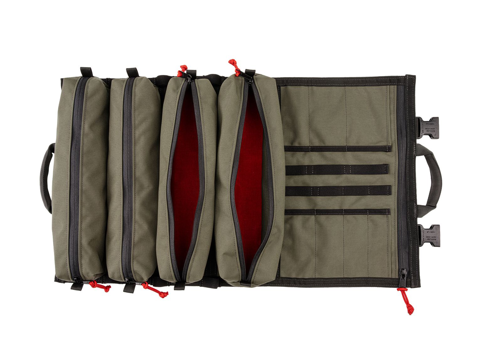 Example shown of Tekton ranger-green-redtool pouch. Item #OTR00008