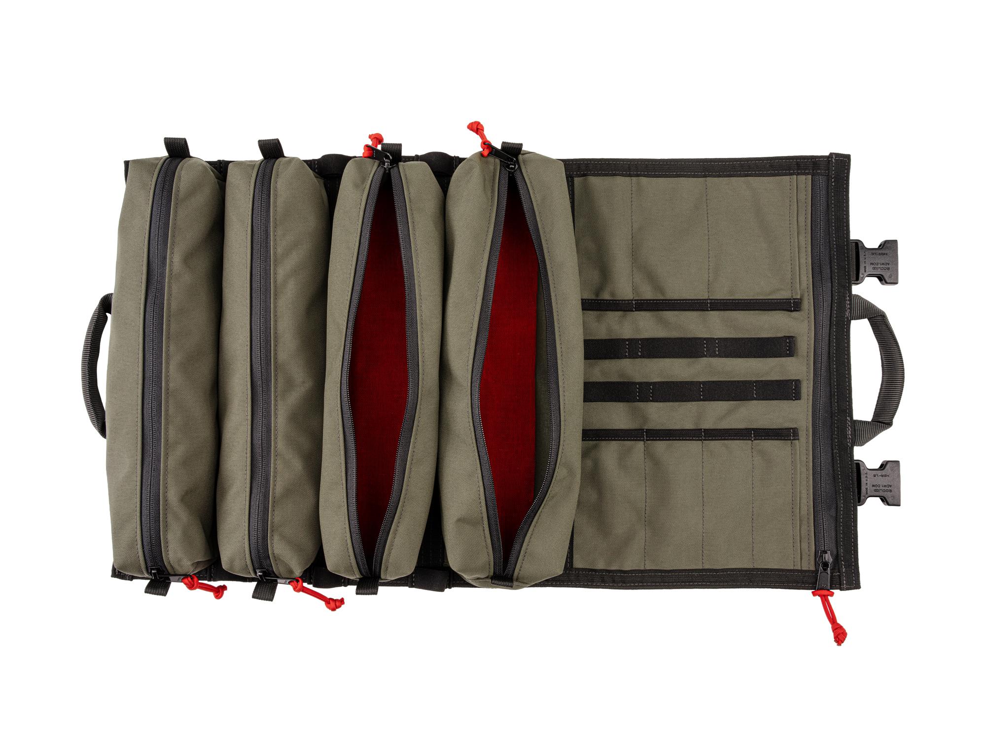 Example shown of Tekton ranger-green-red rolltool roll. Item #OTR00008