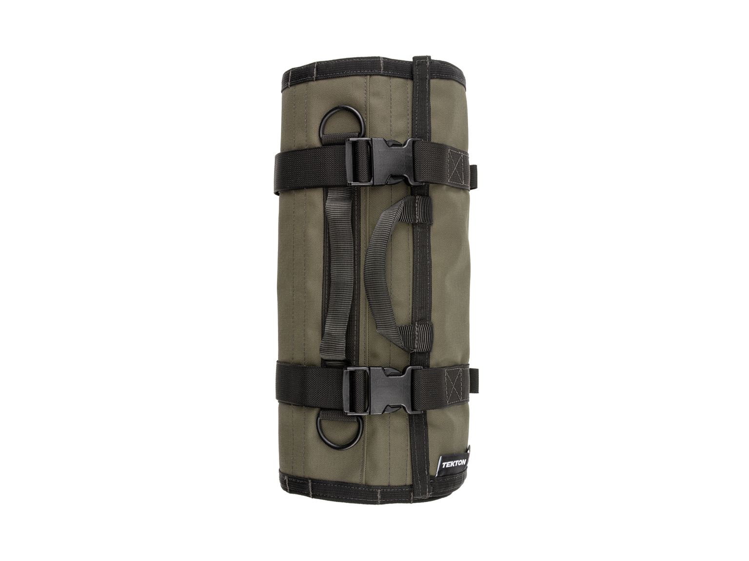 Side view of ranger-green-red Tekton tool roll. Item #OTR00008