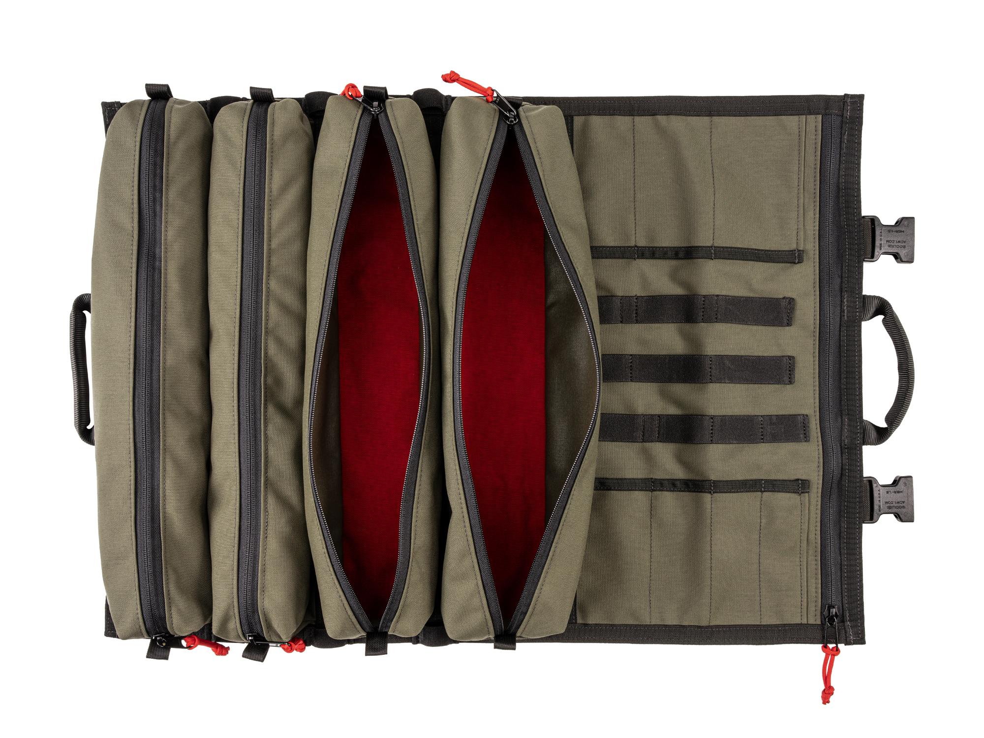 Example shown of Tekton ranger-green-red rolltool roll. Item #OTR00011