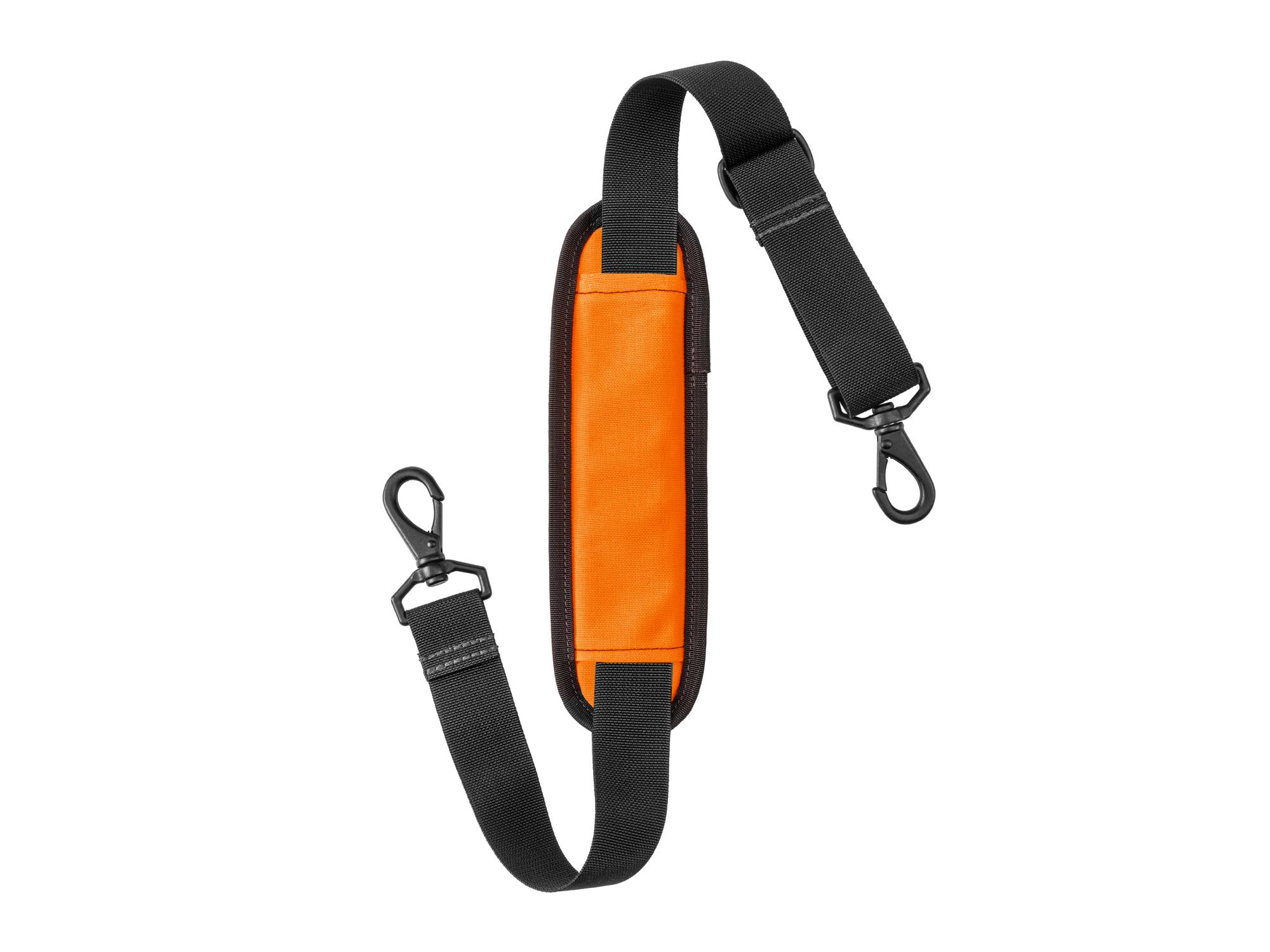 Top view of high-vis-orange Tekton roll tool roll. Item #OTR00016