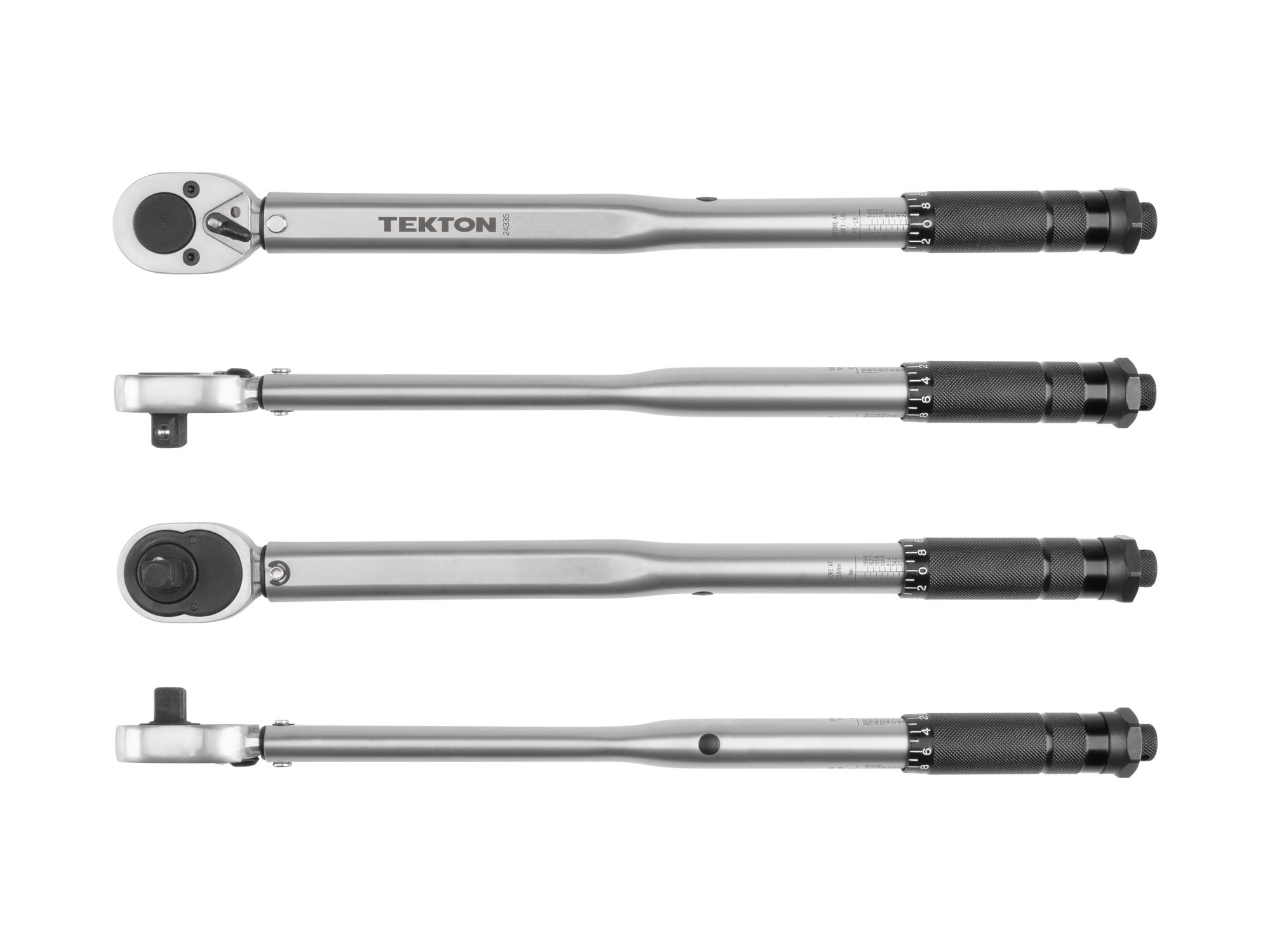 Side view of Tekton torque wrench. Item #24335