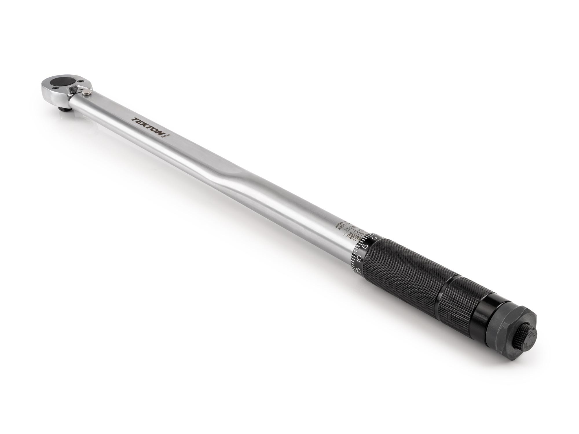 Back angle view of Tekton case torque wrench set. Item #24340