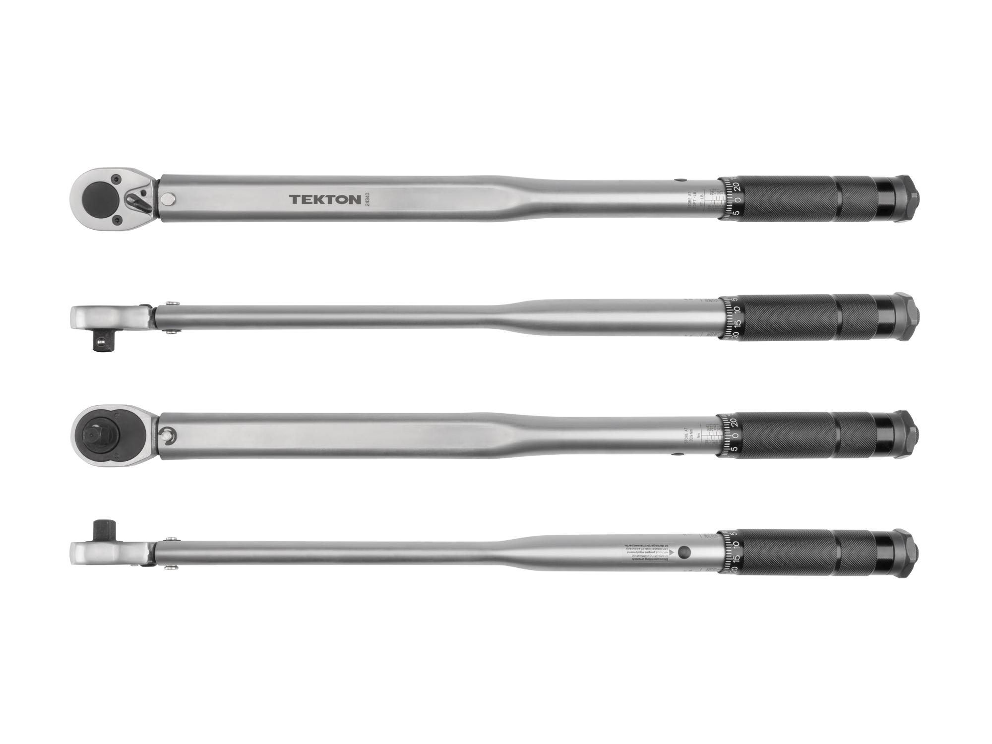 Side view of Tekton torque wrench. Item #24340
