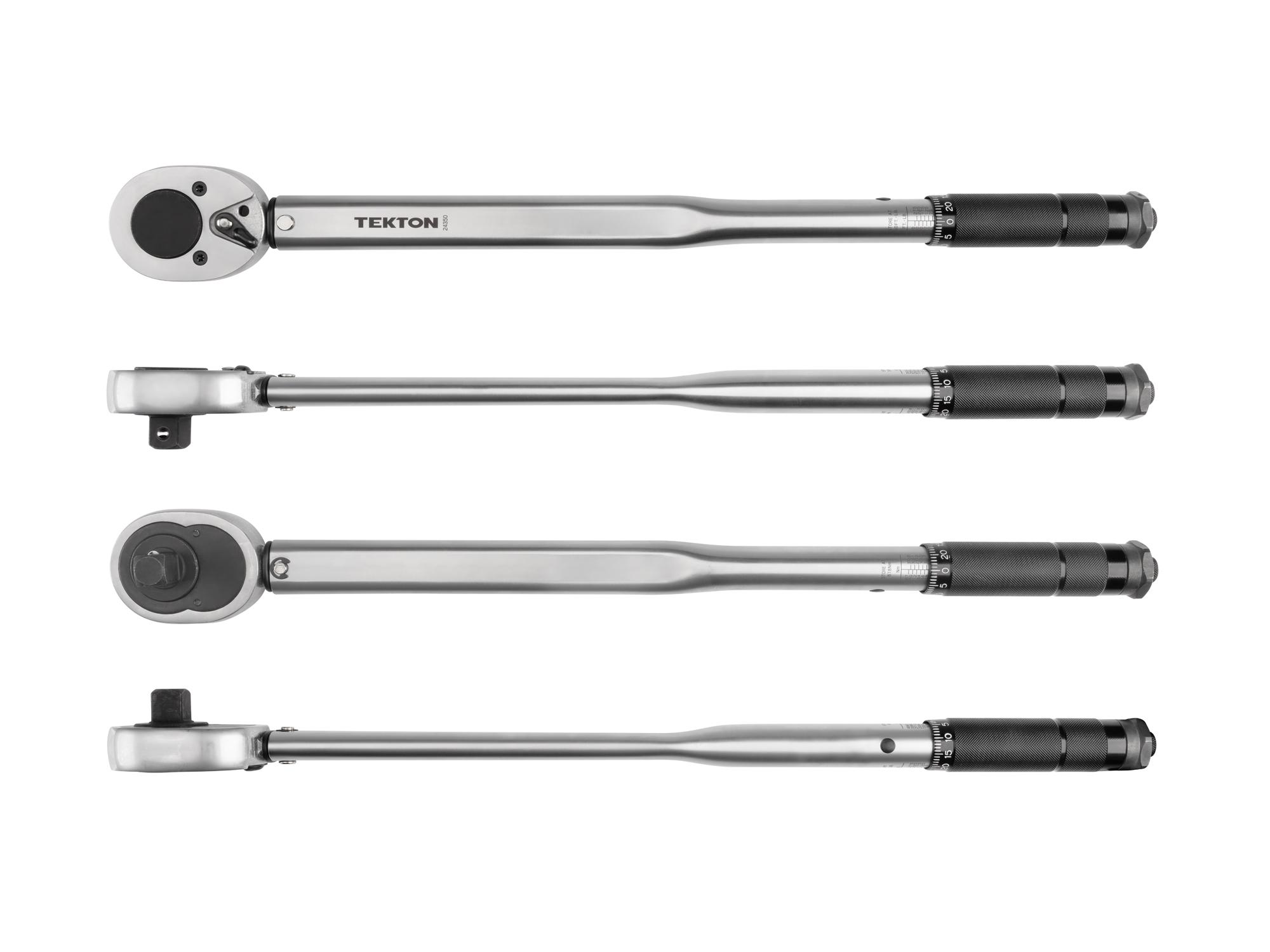Side view of Tekton case micrometer torque wrench. Item #24350