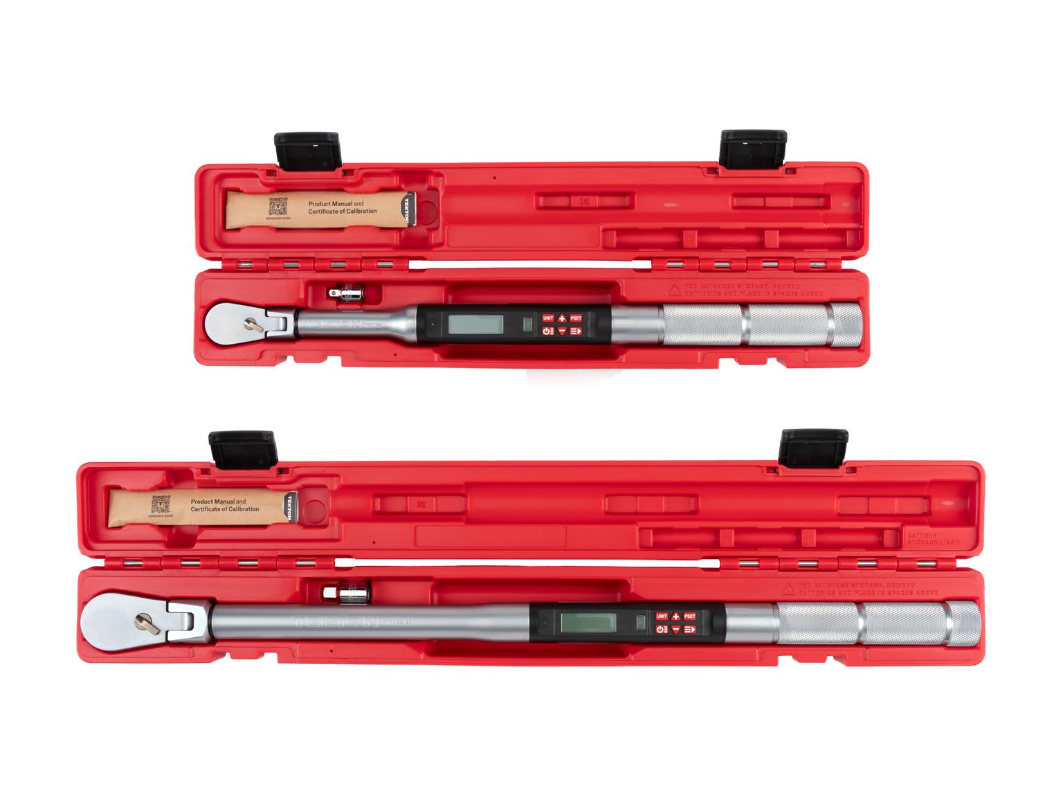 Top view of Tekton case torque wrench set. Item #TRQ98901