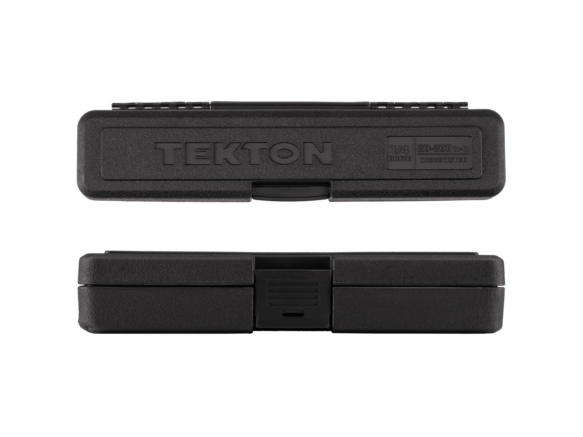 Second side view of Tekton case micrometer torque wrench. Item #TRQ50402