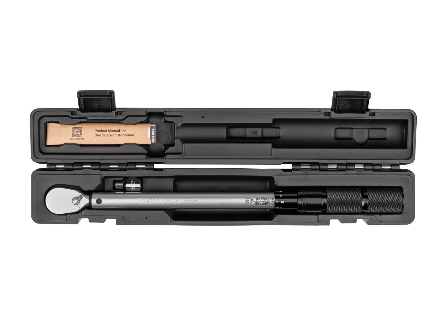 TEKTON 1/2 Inch Drive Dual-Direction Micrometer Torque Wrench (40 - 200 ft-lb)