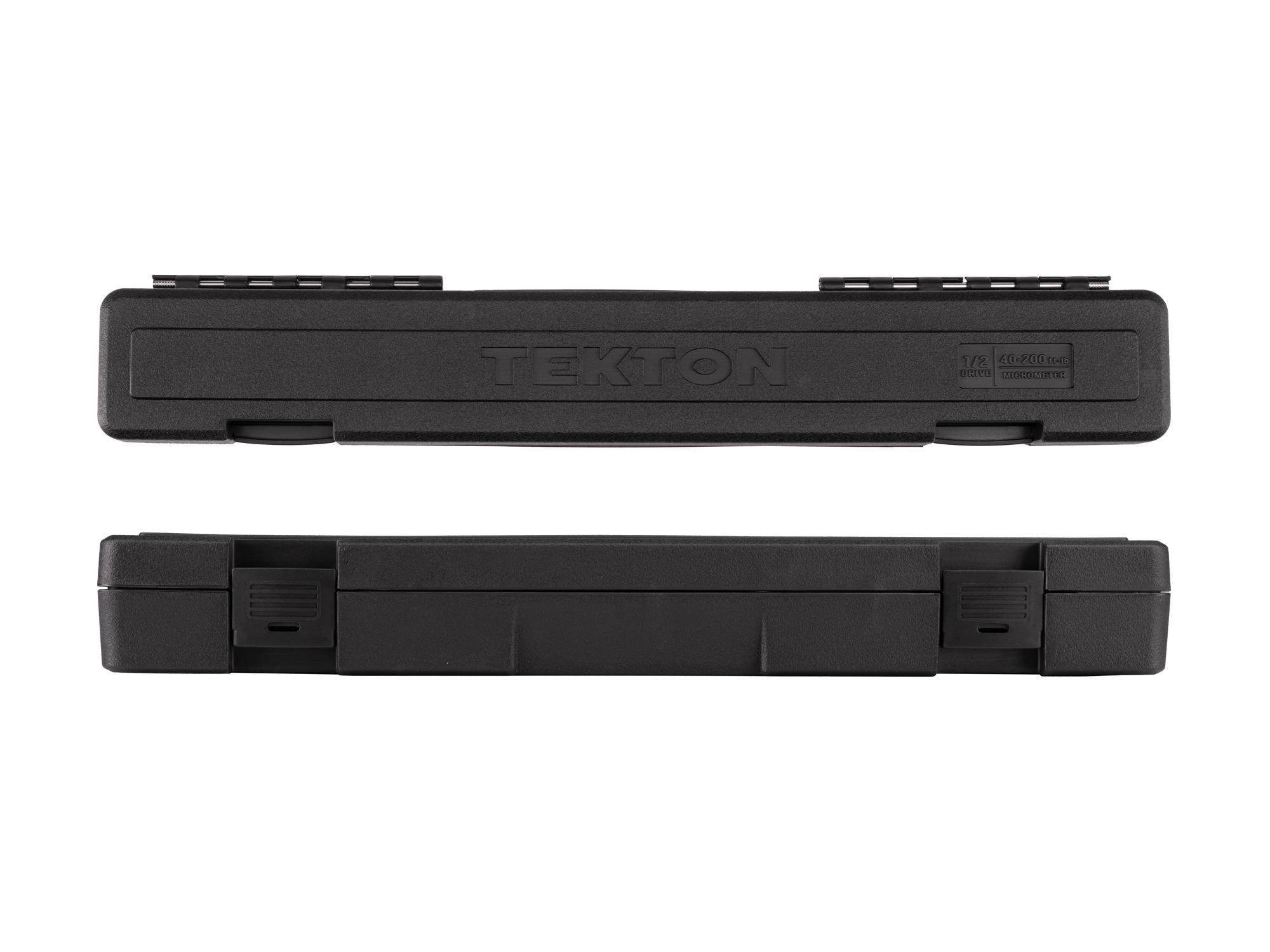Second side view of Tekton case micrometer torque wrench. Item #TRQ52402