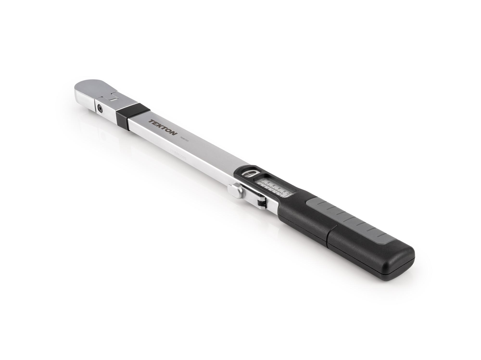 Back angle view of Tekton case split beam torque wrench. Item #TRQ62103