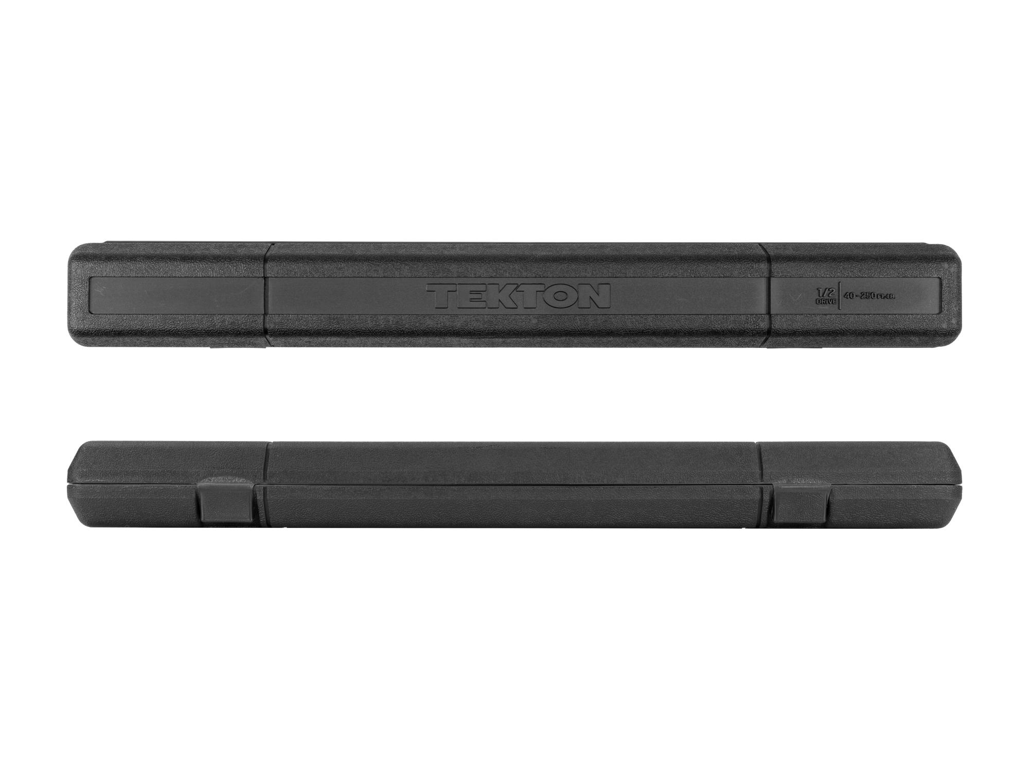 Tekton  split beam torque wrench shown in a case organization option.