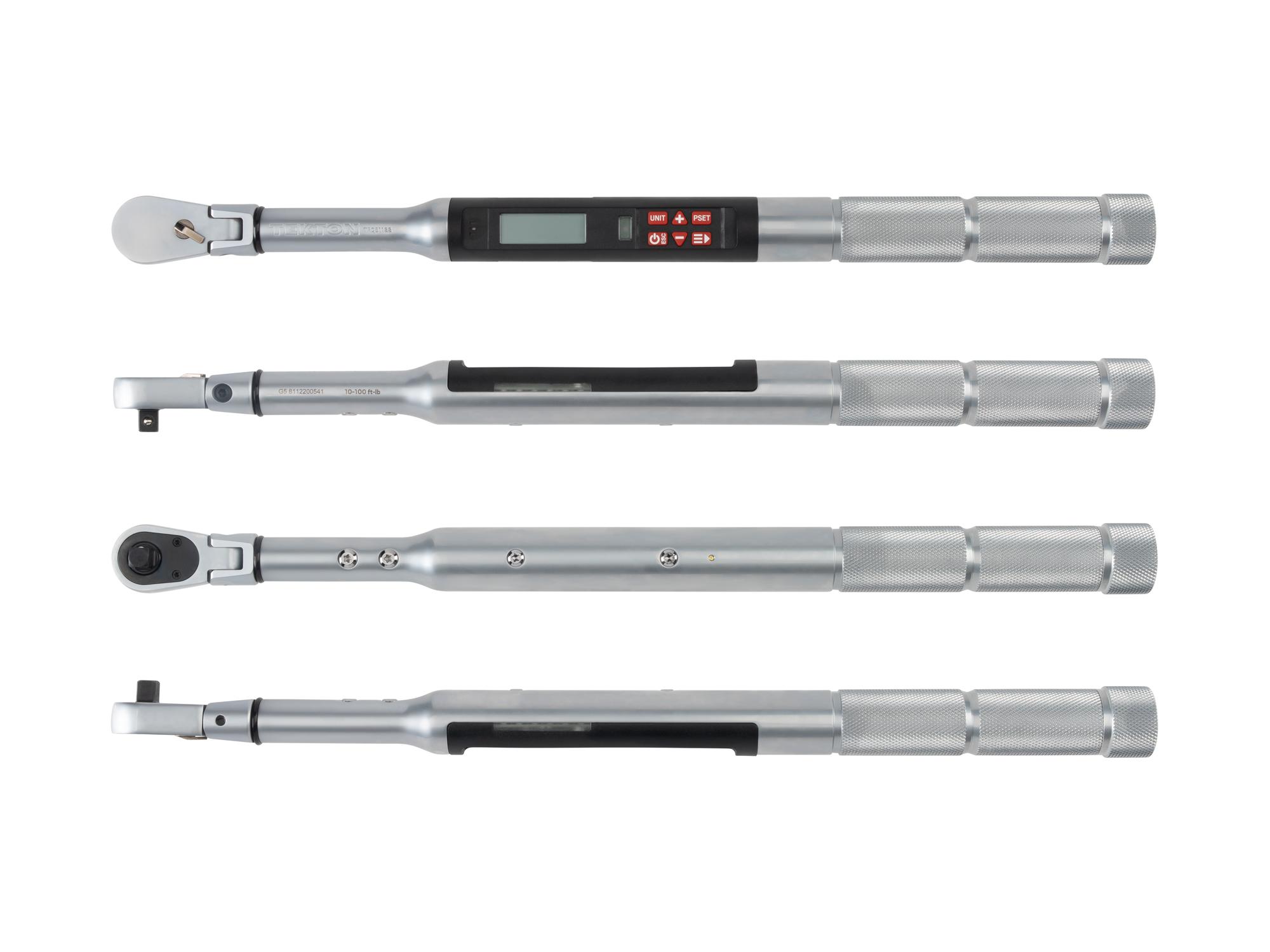 Side view of Tekton case electronic torque wrench. Item #TRQ81122