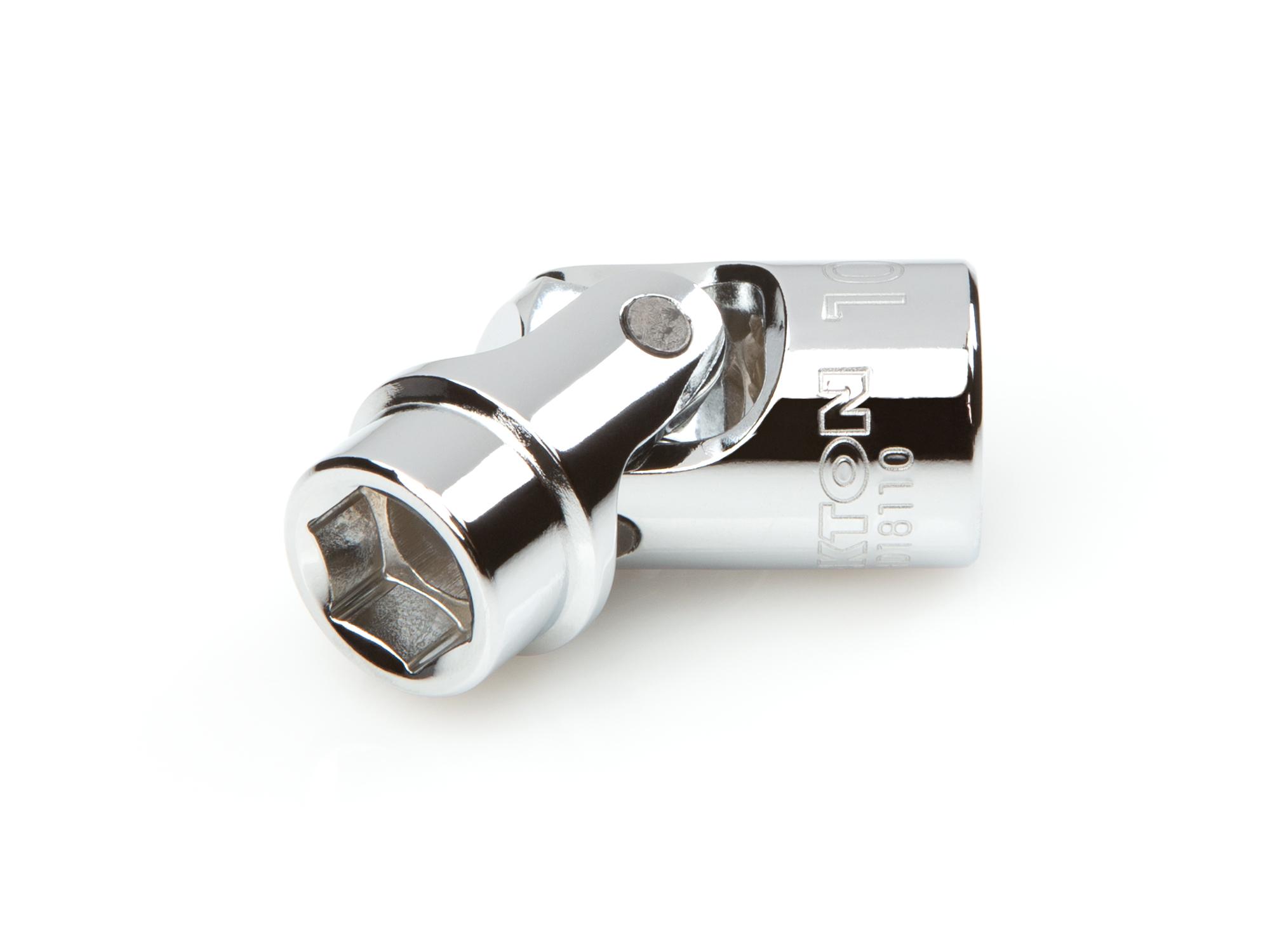 Front-right angle view of Tekton hand drive universal joint socket. Item #SHD18110
